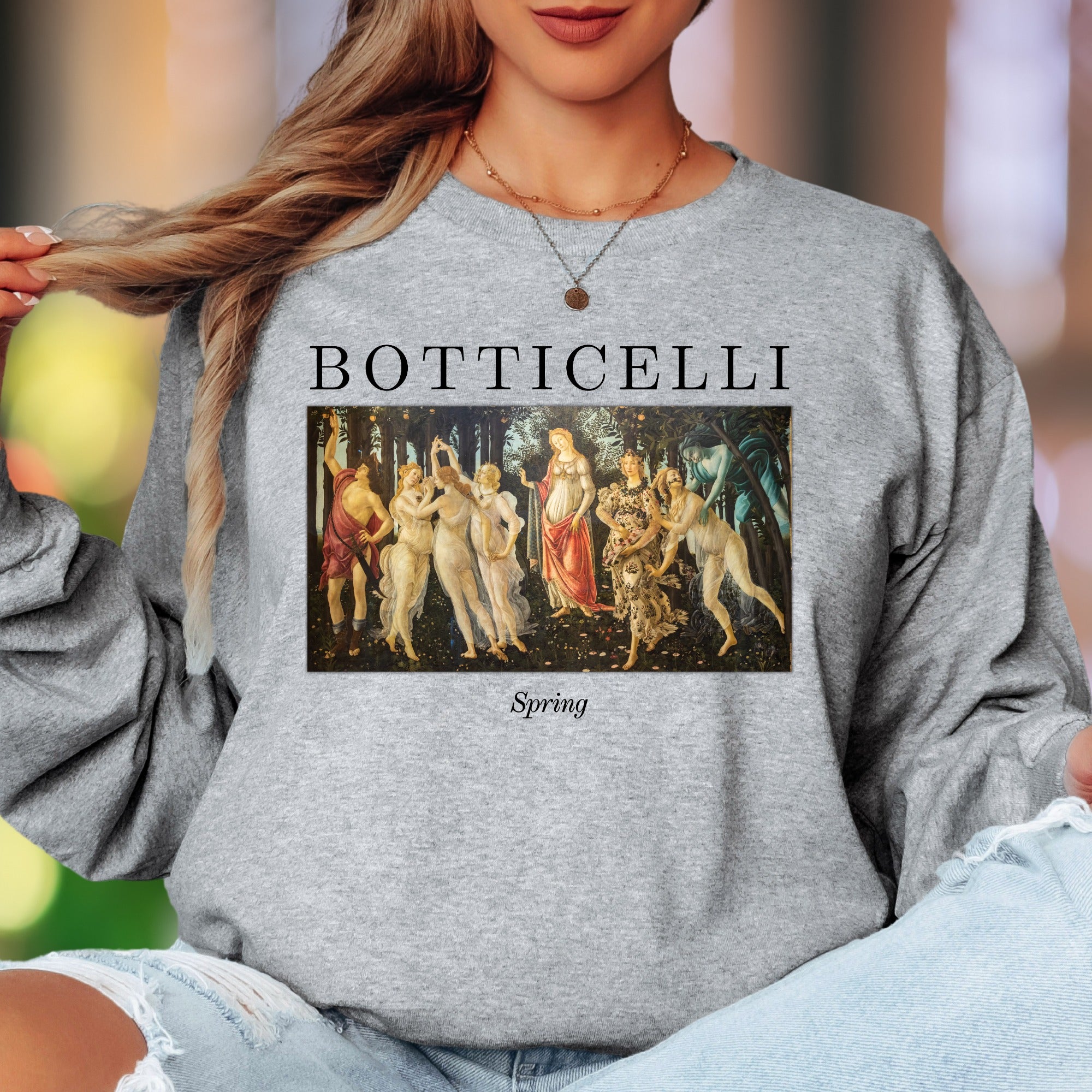 "BOTTICELLI Spring" | Renaissance Art Unisex Adult Long Sleeve T-Shirt | Artistic Expression