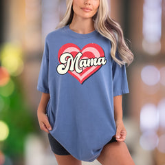 "Mama" | Comfort Colors Unisex Adult T-Shirt | Retro Heart Design
