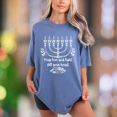 "May Love and Light Fill Your Heart" | Comfort Colors Unisex Adult T-Shirt | Heartfelt Message Tee