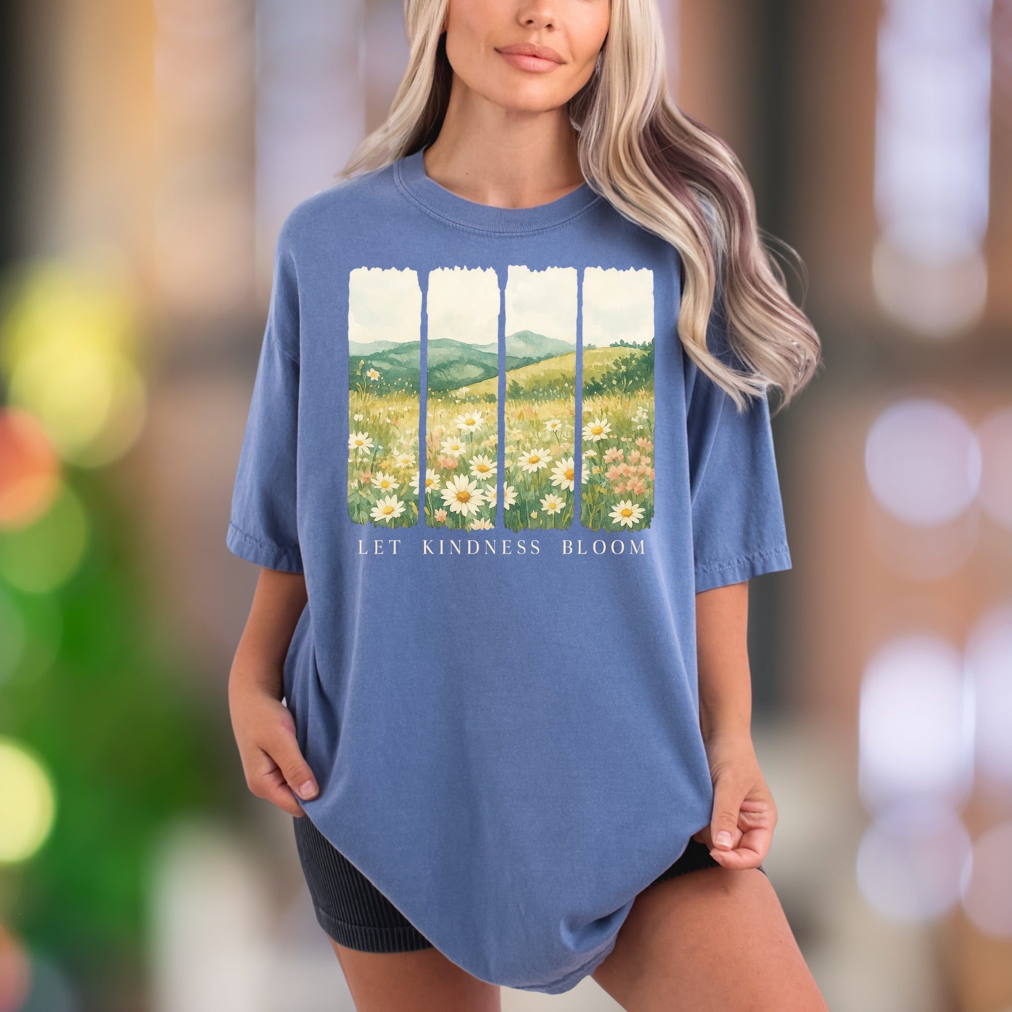 "Let Kindness Bloom" | Comfort Colors Unisex Adult T-Shirt | Nature-Inspired Motivational Tee
