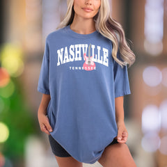 "Nashville Tennessee" Comfort Colors Unisex Adult T-Shirt | Music City Lifestyle Tee