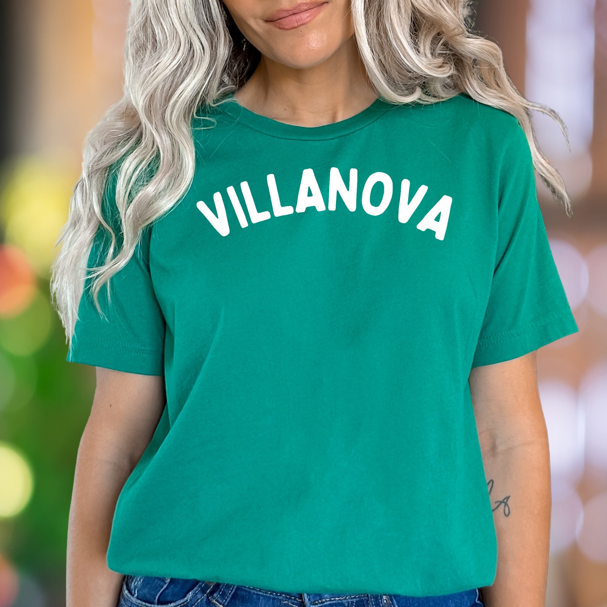 "Villanova" | Arched Text Unisex Adult T-Shirt | Classic University Style