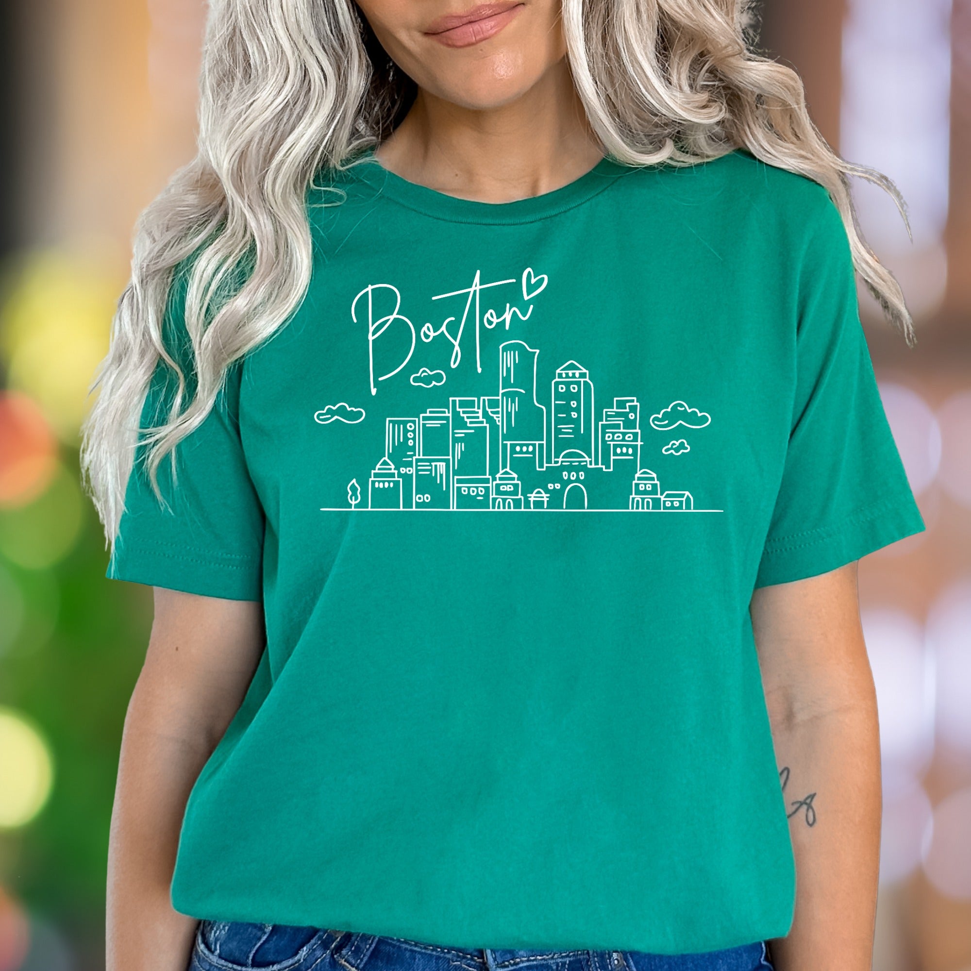 "Boston" | Minimal Cityscape Unisex Adult T-Shirt | Local Pride Apparel