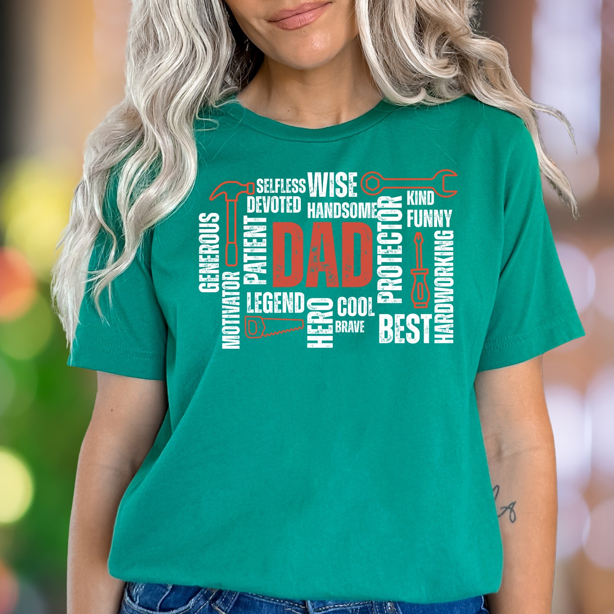 "DAD" Defined | Word Cloud Typography Unisex Adult T-Shirt | Family Love Lifestyle