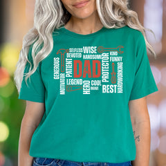 "DAD" Defined | Word Cloud Typography Unisex Adult T-Shirt | Family Love Lifestyle