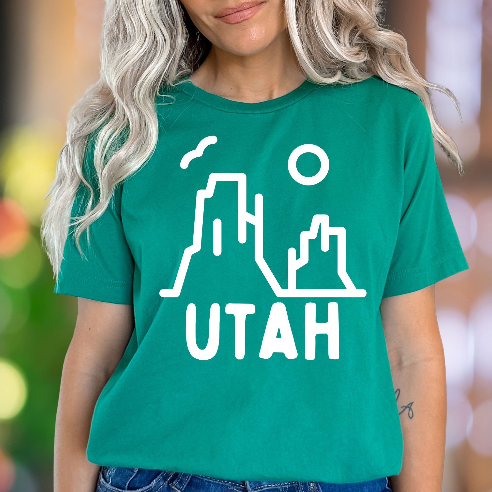 "UTAH" | Minimal Nature Graphic Unisex Adult T-Shirt | Travel & Adventure Lifestyle