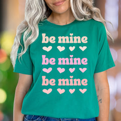 "be mine" | Retro Typography Unisex Adult T-Shirt | Affectionate Lifestyle