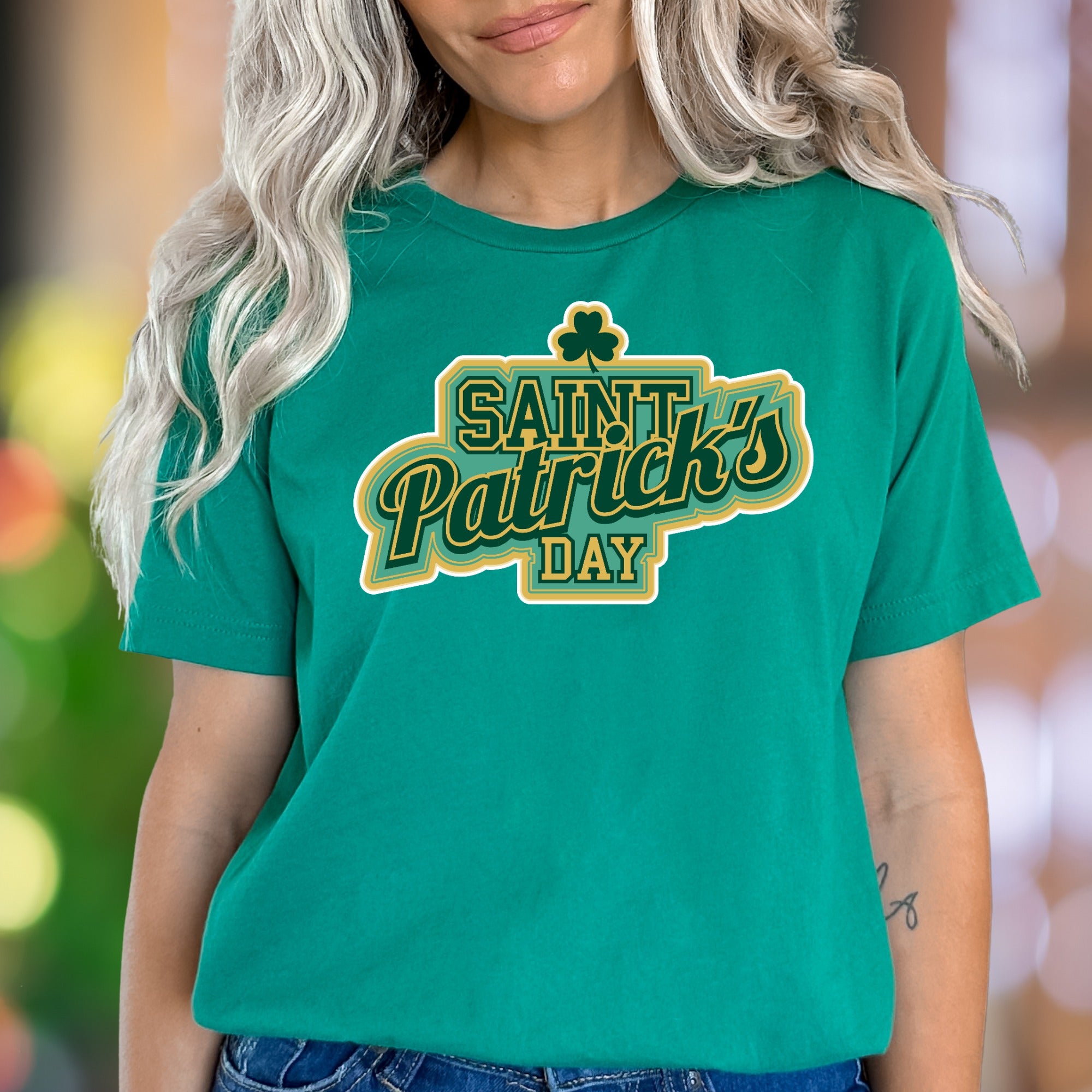 "Saint Patrick's Day" | Retro Typography Unisex Adult T-Shirt | Festive Celebration Wear