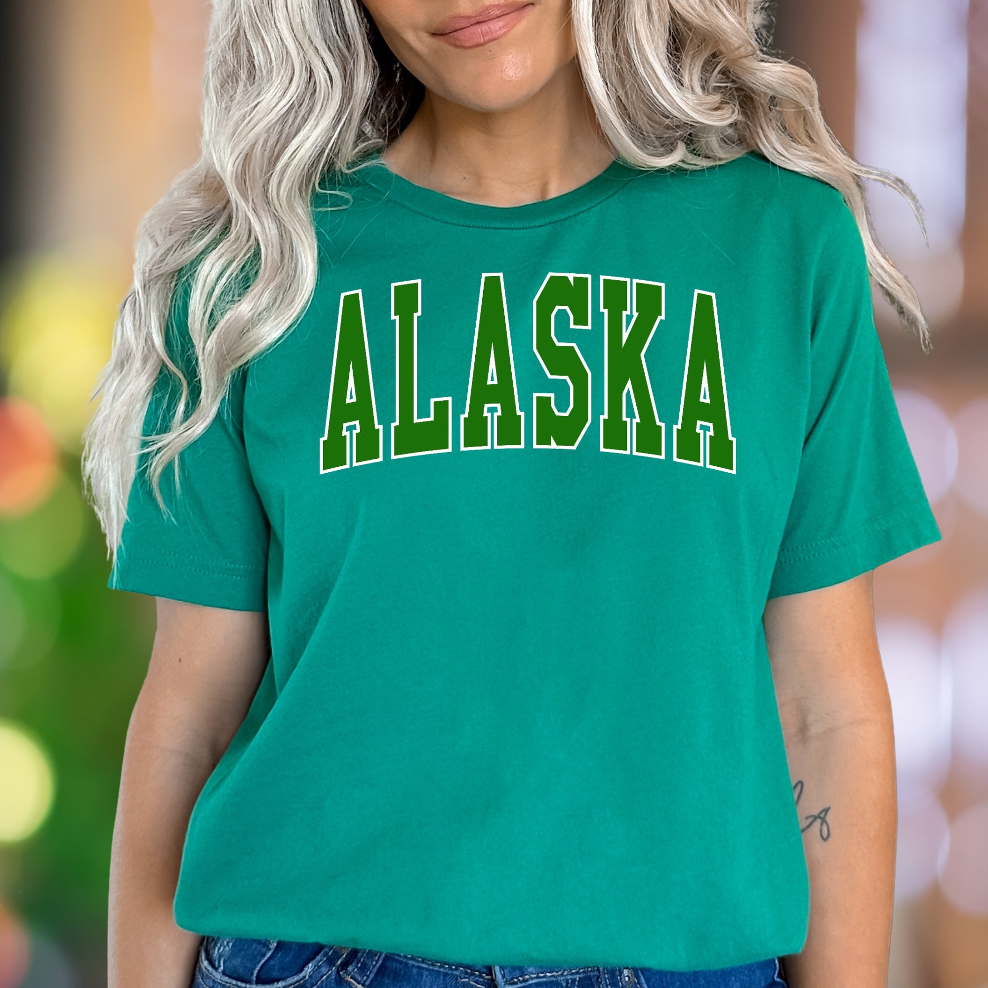 "ALASKA" | Varsity Typography Unisex Adult T-Shirt | State Pride Lifestyle
