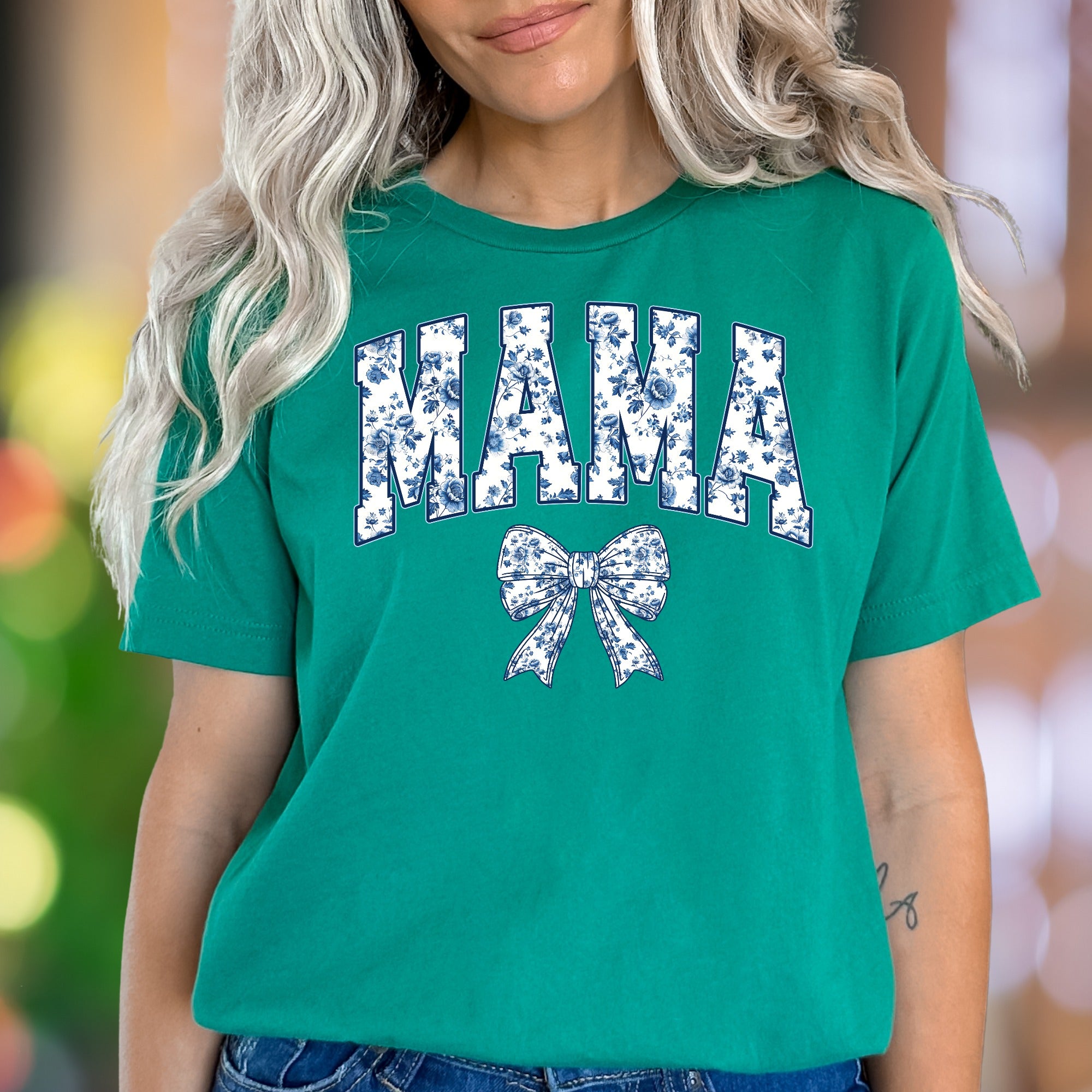 "MAMA" Floral Arch Unisex Adult T-Shirt | Chintz Pattern Lifestyle