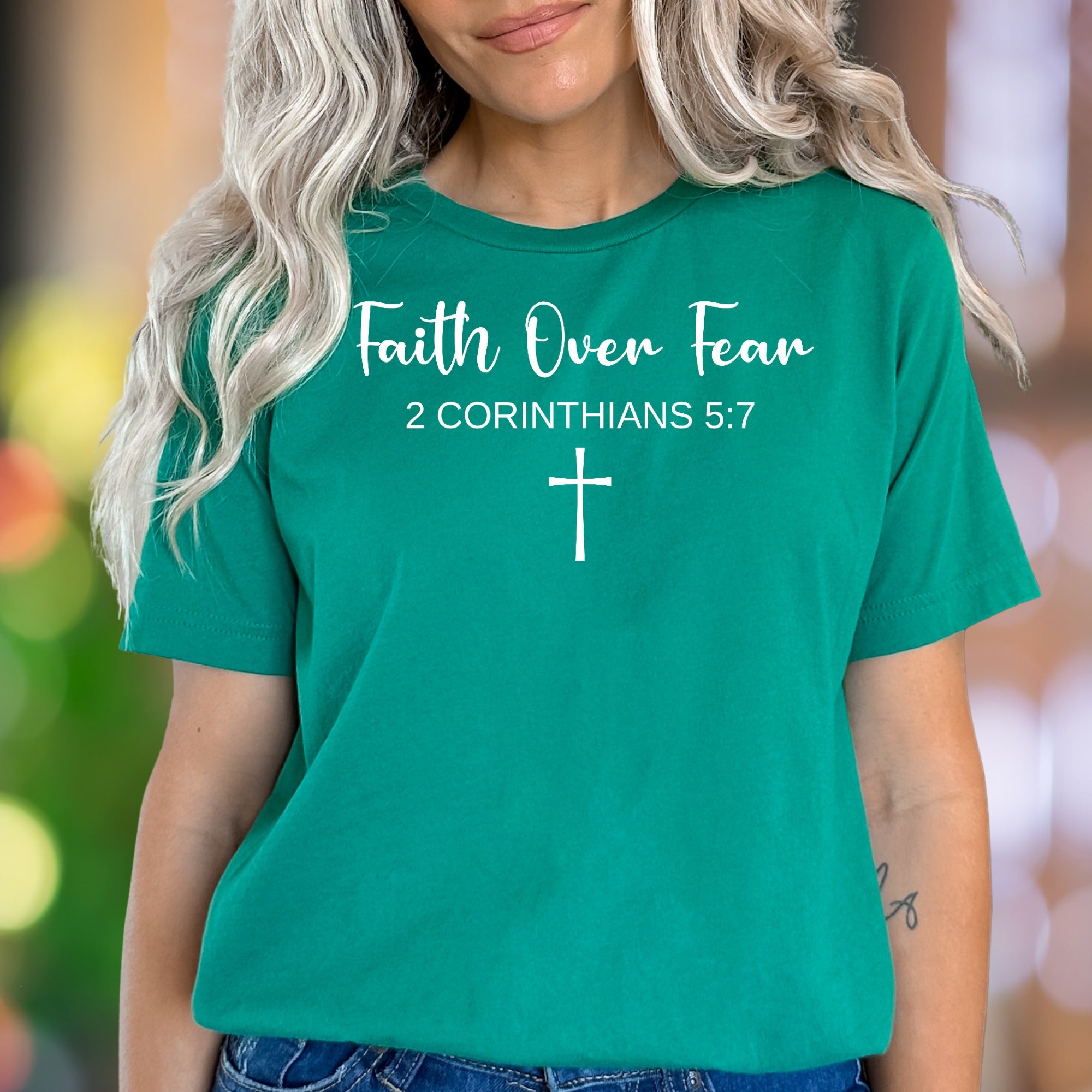 "Faith Over Fear" | Minimal Typography Unisex Adult T-Shirt | Motivational Lifestyle