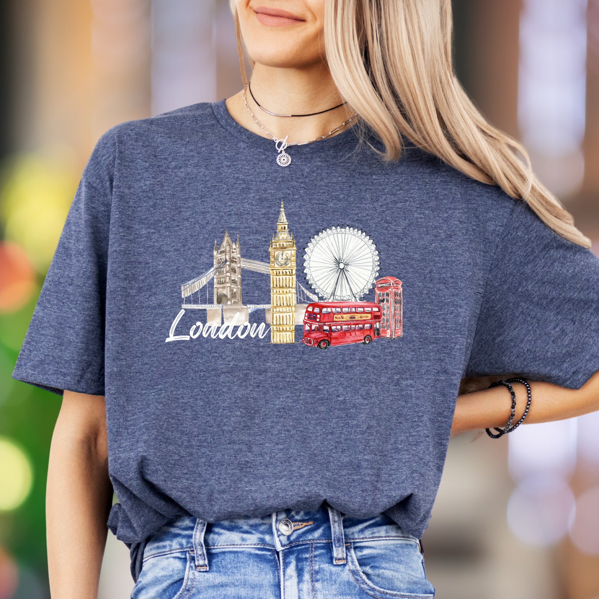 "London" | Iconic Cityscape Unisex Adult T-Shirt | Travel Lifestyle