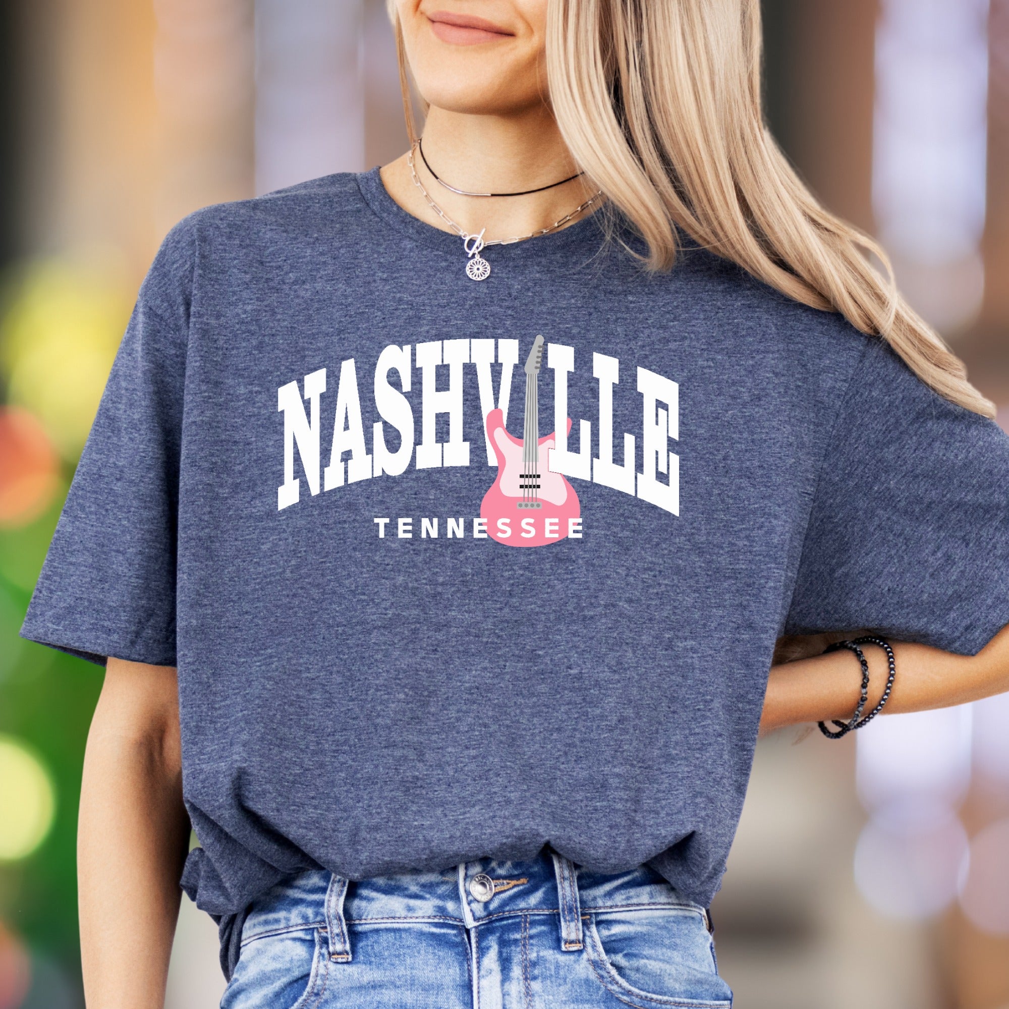 "NASHVILLE TENNESSEE" | Bold Graphic Unisex Adult T-Shirt | Music City Lifestyle