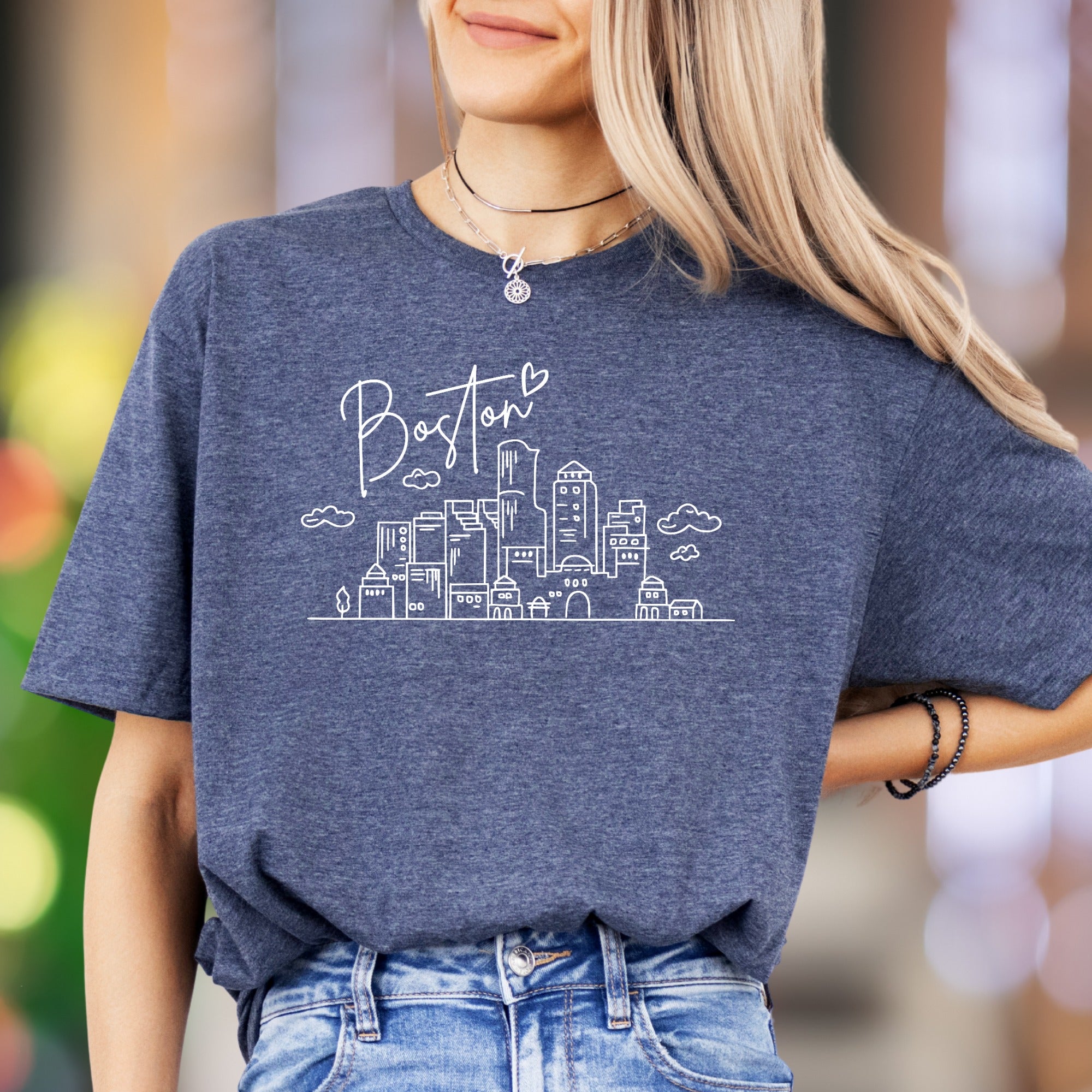 "Boston" | Minimal Cityscape Unisex Adult T-Shirt | Local Pride Apparel