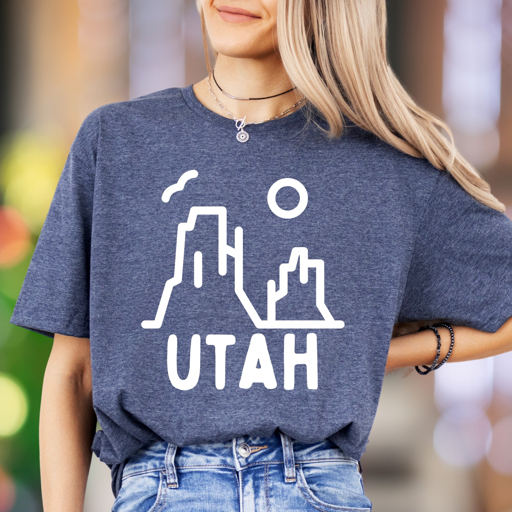 "UTAH" | Minimal Nature Graphic Unisex Adult T-Shirt | Travel & Adventure Lifestyle