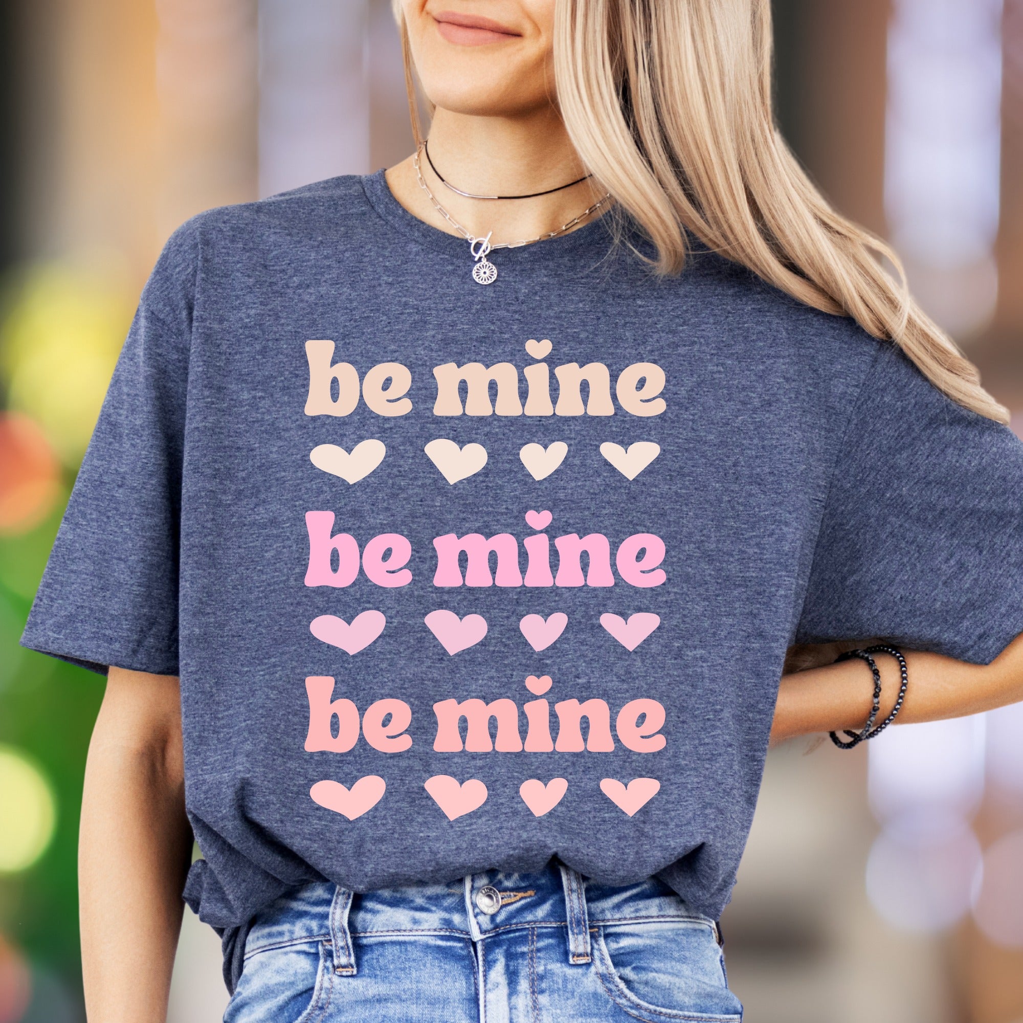 "be mine" | Retro Typography Unisex Adult T-Shirt | Affectionate Lifestyle