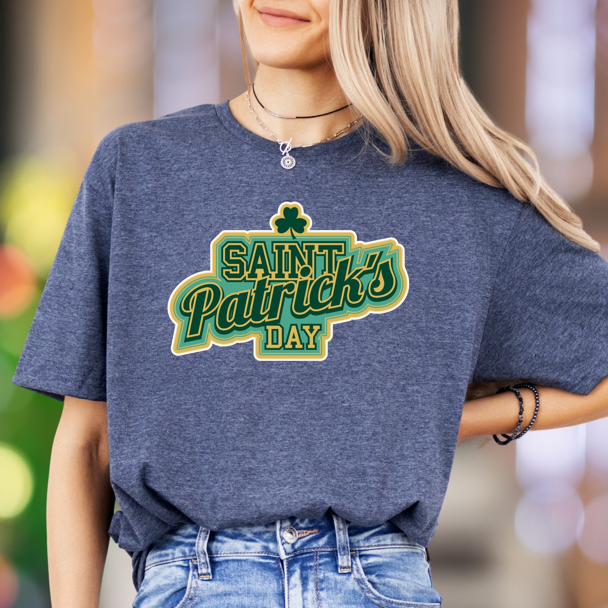 "Saint Patrick's Day" | Retro Typography Unisex Adult T-Shirt | Festive Celebration Wear