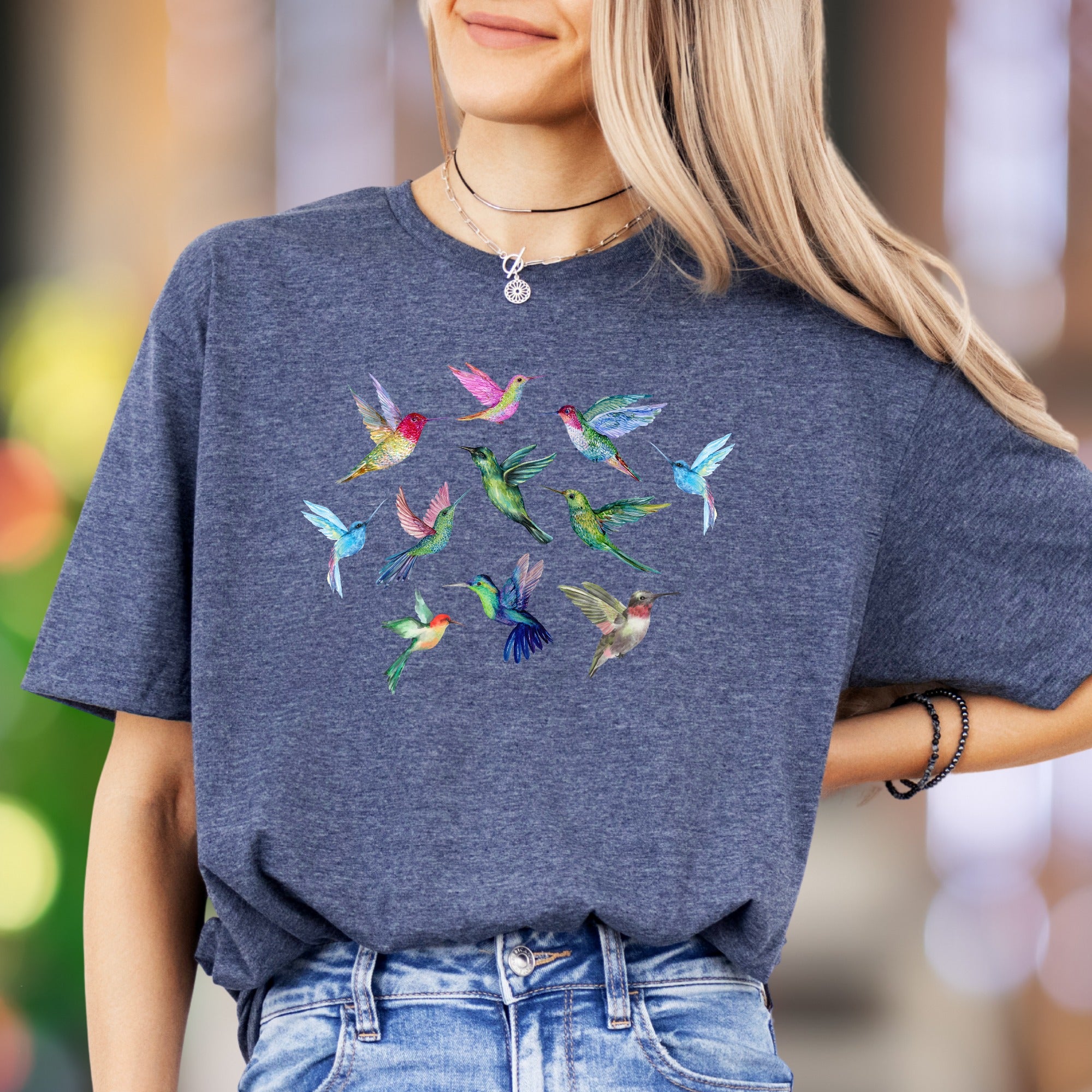 "Hummingbird Flock" | Colorful Nature Unisex Adult T-Shirt | Peaceful Lifestyle