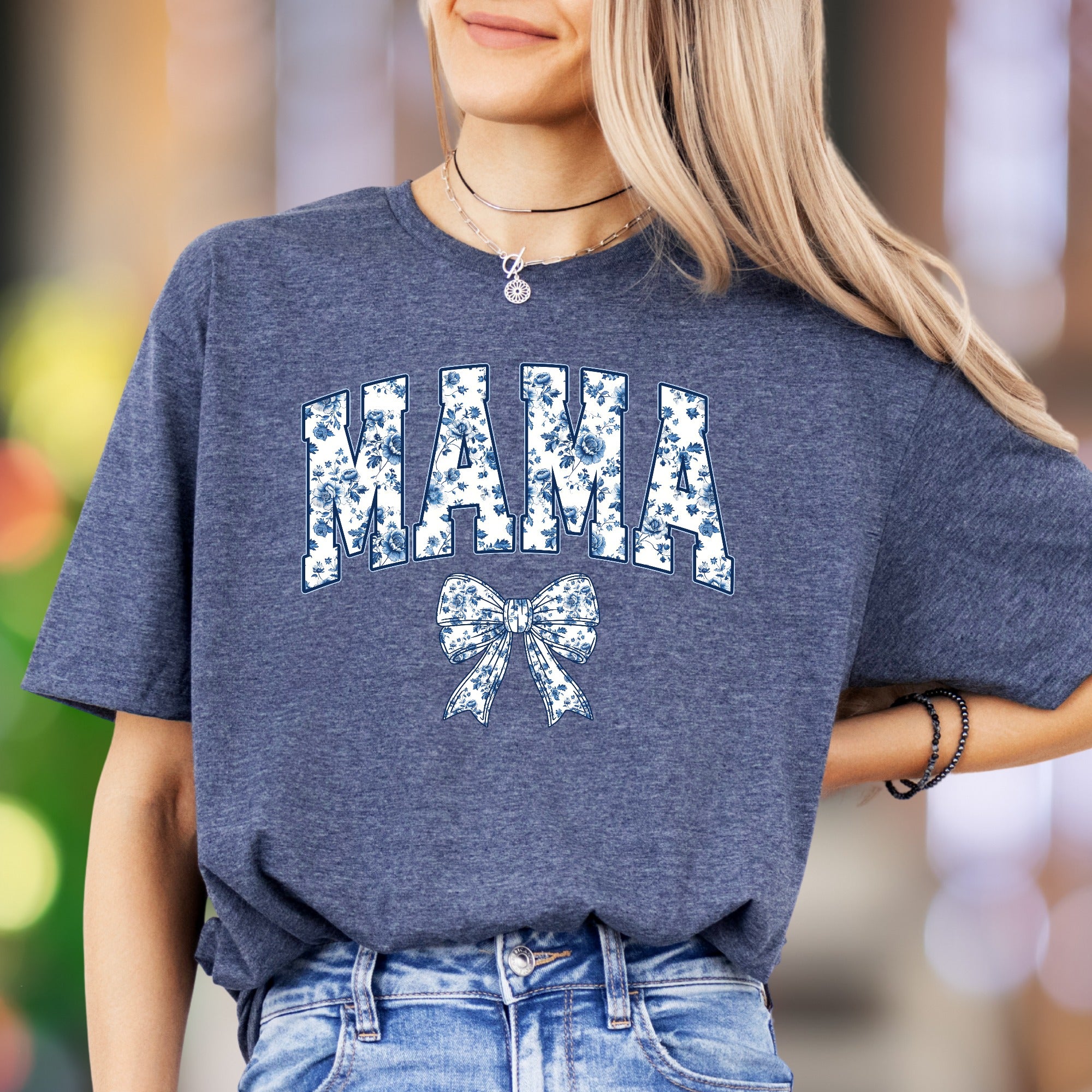 "MAMA" Floral Arch Unisex Adult T-Shirt | Chintz Pattern Lifestyle