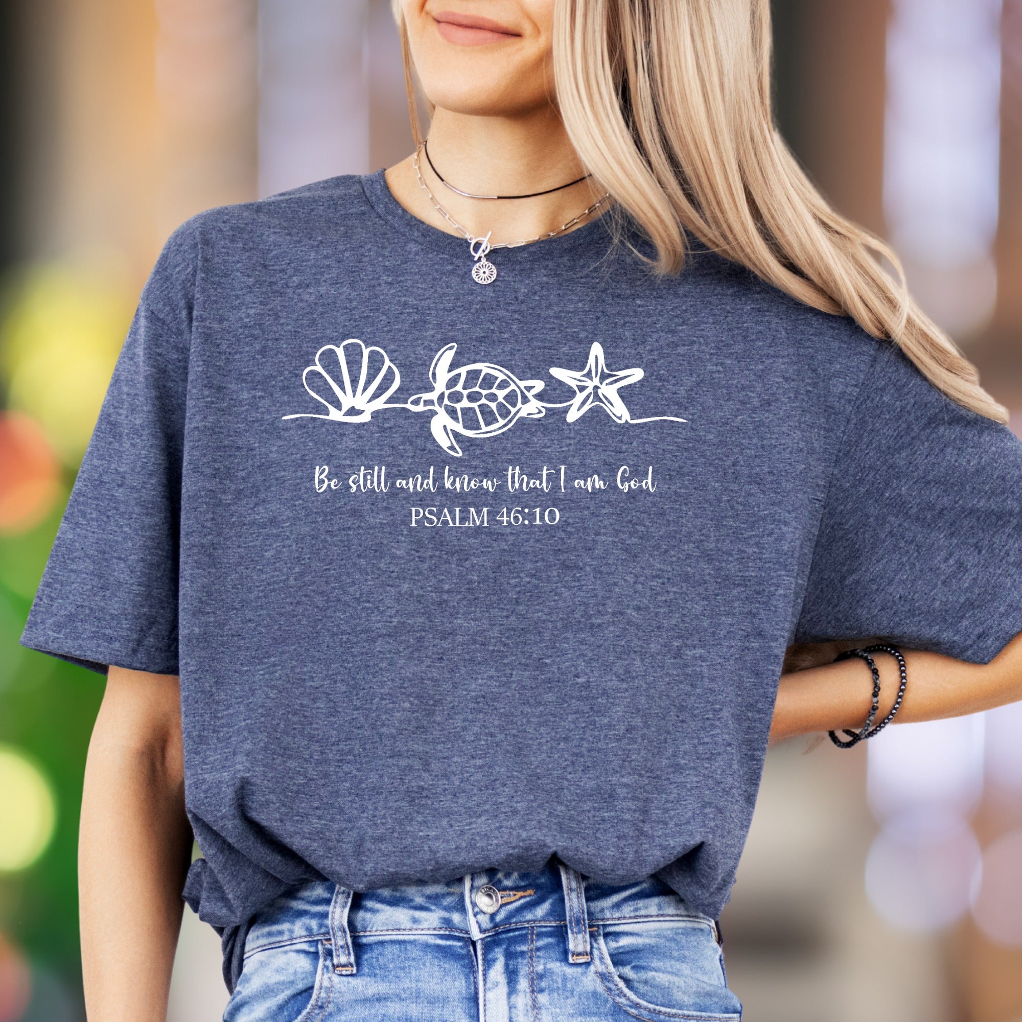 "Be Still and Know That I Am God" | Sea Life Graphic Unisex Adult T-Shirt | Faith-Inspired Lifestyle
