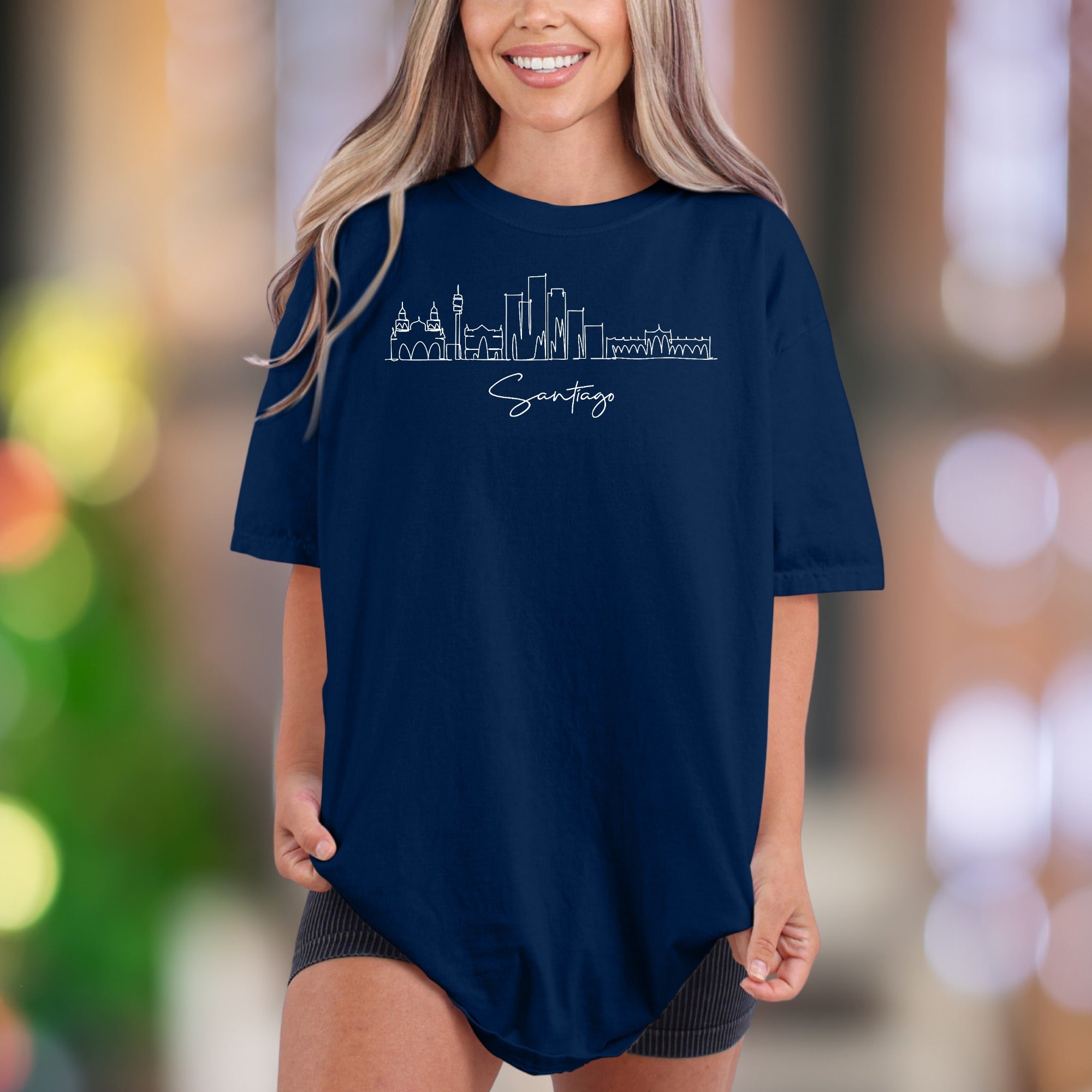 "Santiago" | Comfort Colors Unisex Adult T-Shirt | Minimal Cityscape Style