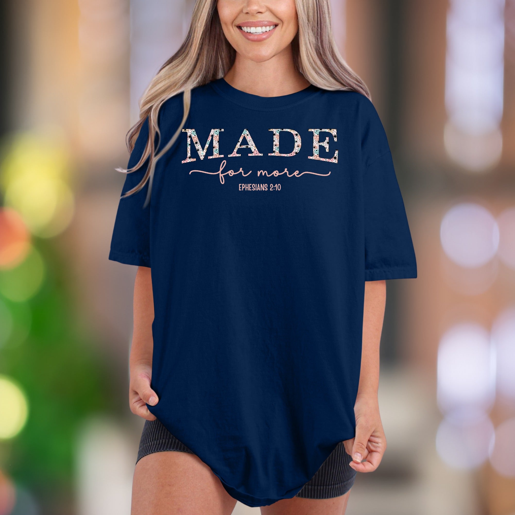 "MADE for more" | Comfort Colors Unisex Adult T-Shirt | Floral Motivational Style