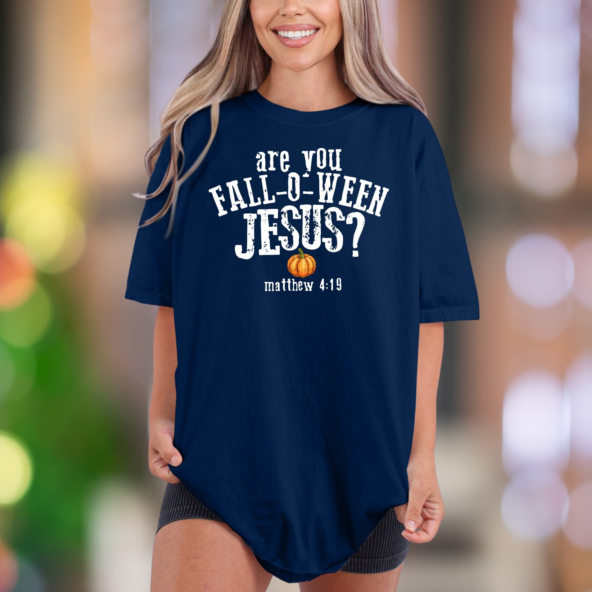 “Are You Fall-O-WEEN Jesus?" | Comfort Colors Unisex Adult T-Shirt | Humorous Fall Faith Tee