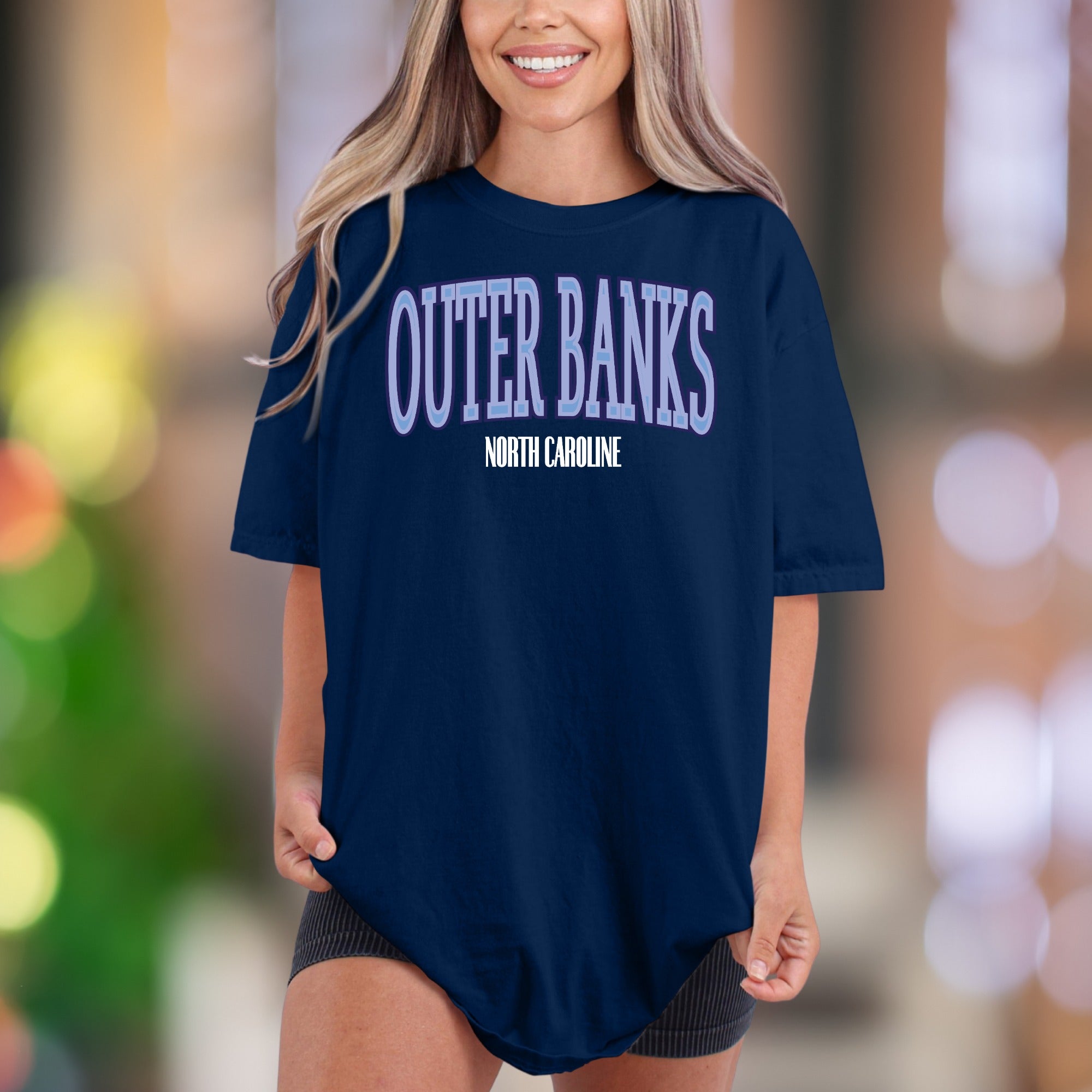 "Outer Banks North Carolina" | Comfort Colors Unisex Adult T-Shirt | Retro Coastal Lifestyle