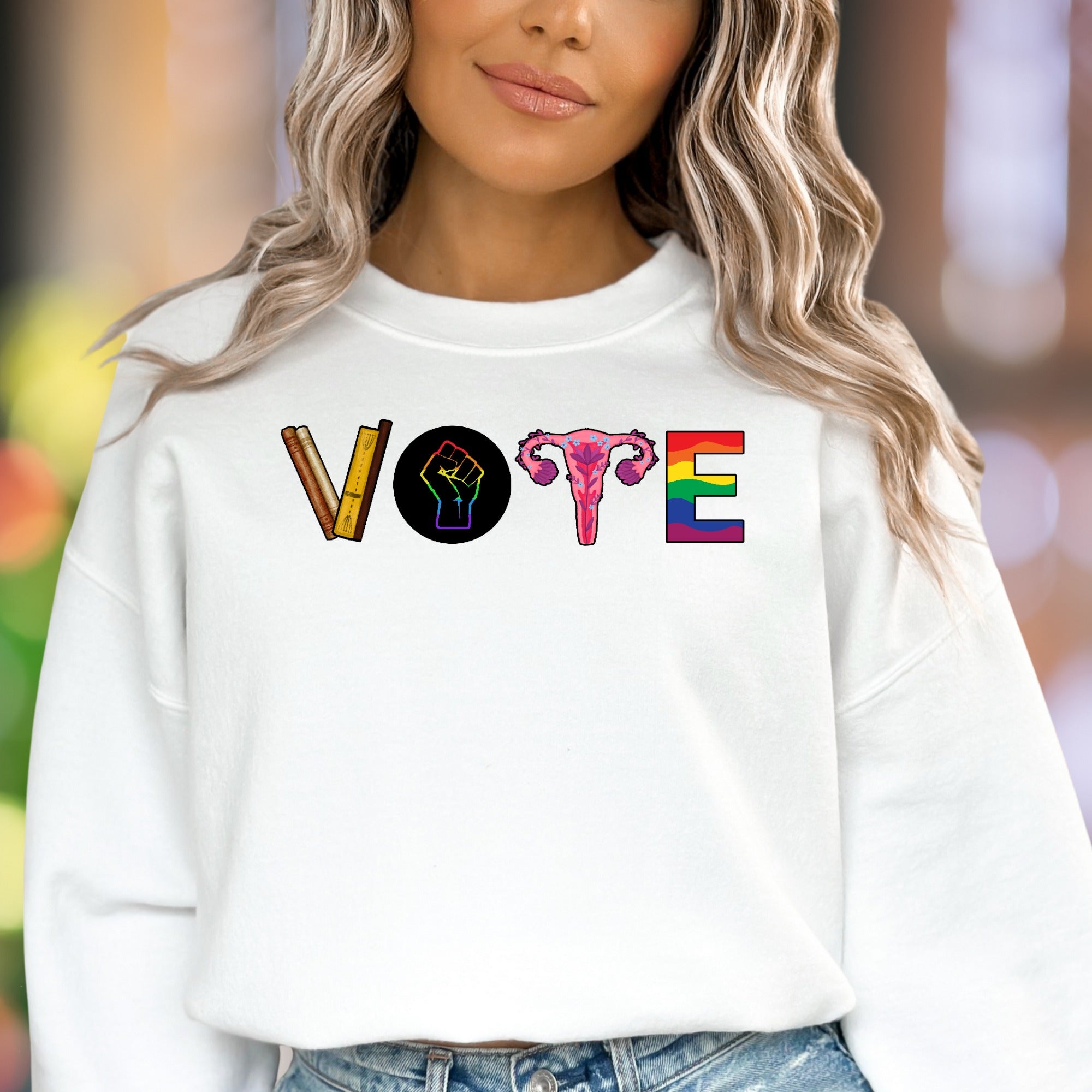 "VOTE" | Social Cause Graphic Unisex Adult Sweatshirt | Activist Lifestyle