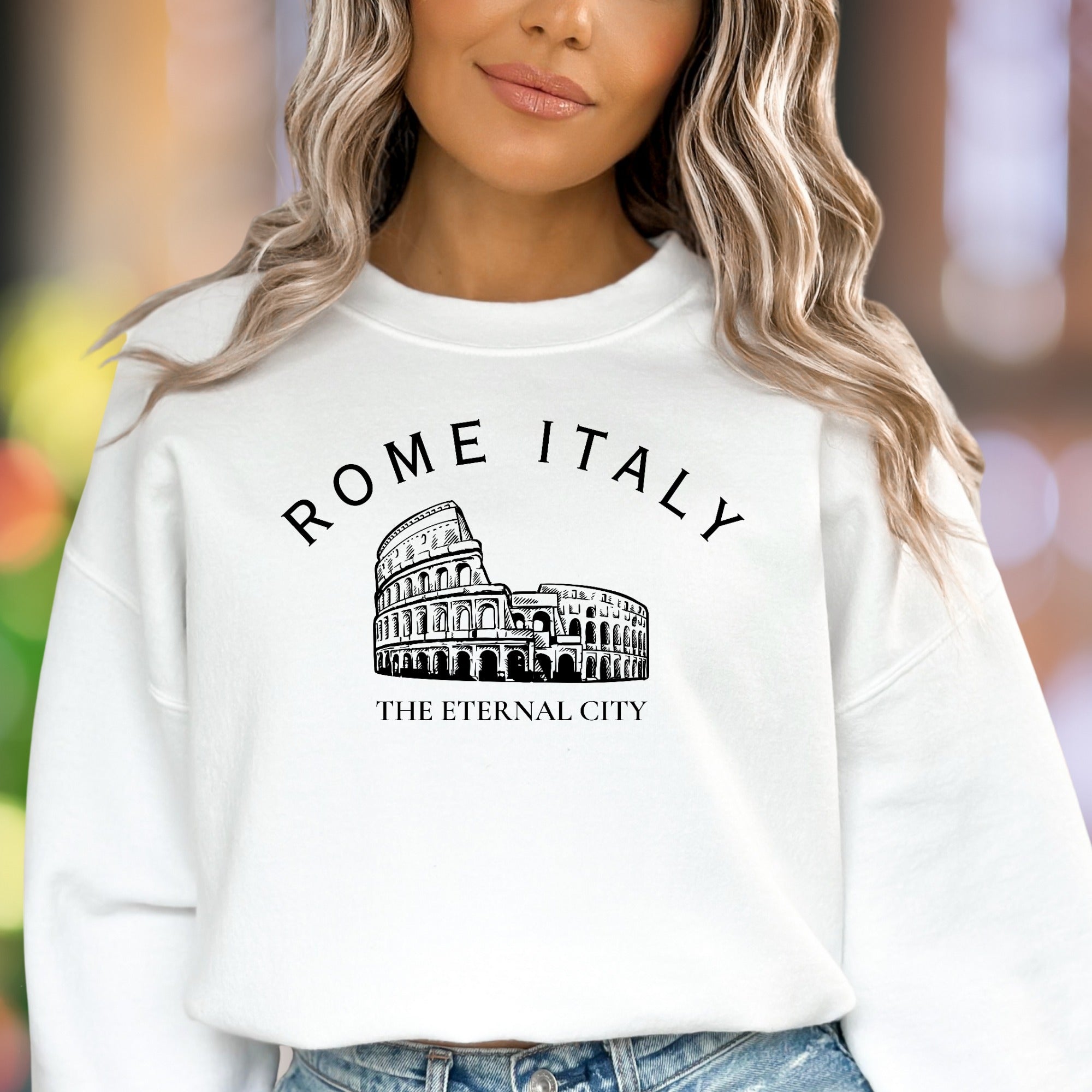 "ROME ITALY: THE ETERNAL CITY" | Vintage Travel Unisex Adult Sweatshirt | Wanderlust Lifestyle