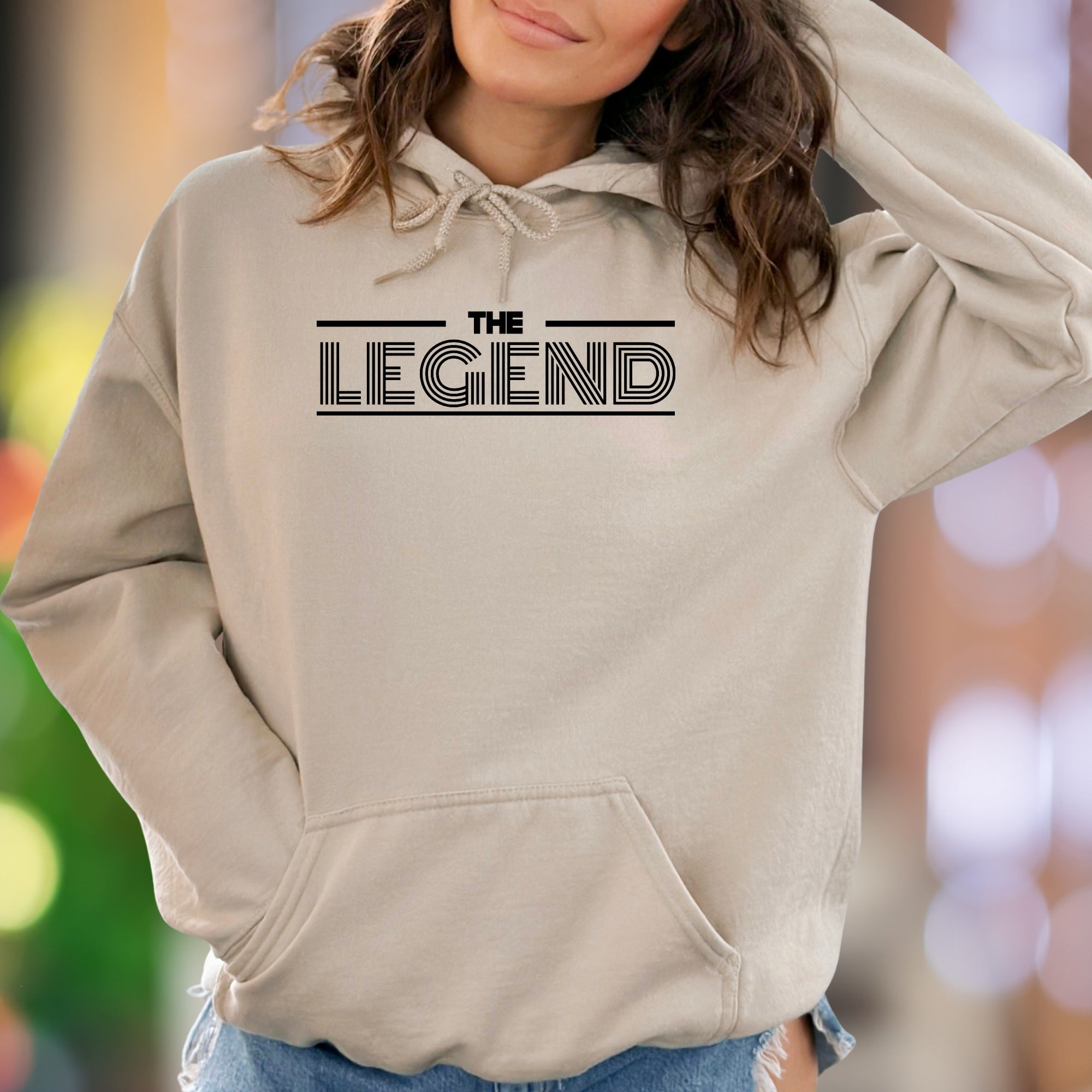 "THE LEGEND" | Bold Typography Unisex Adult Hoodie | Motivational Lifestyle