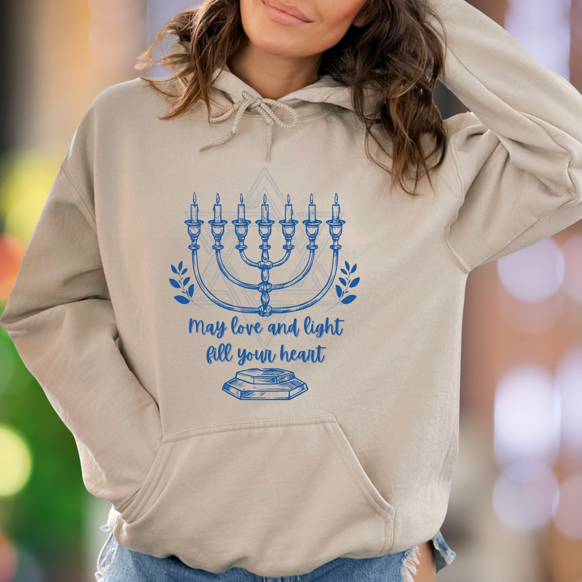 "May Love and Light Fill Your Heart" | Inspirational Graphic Unisex Adult Hoodie | Calm Lifestyle