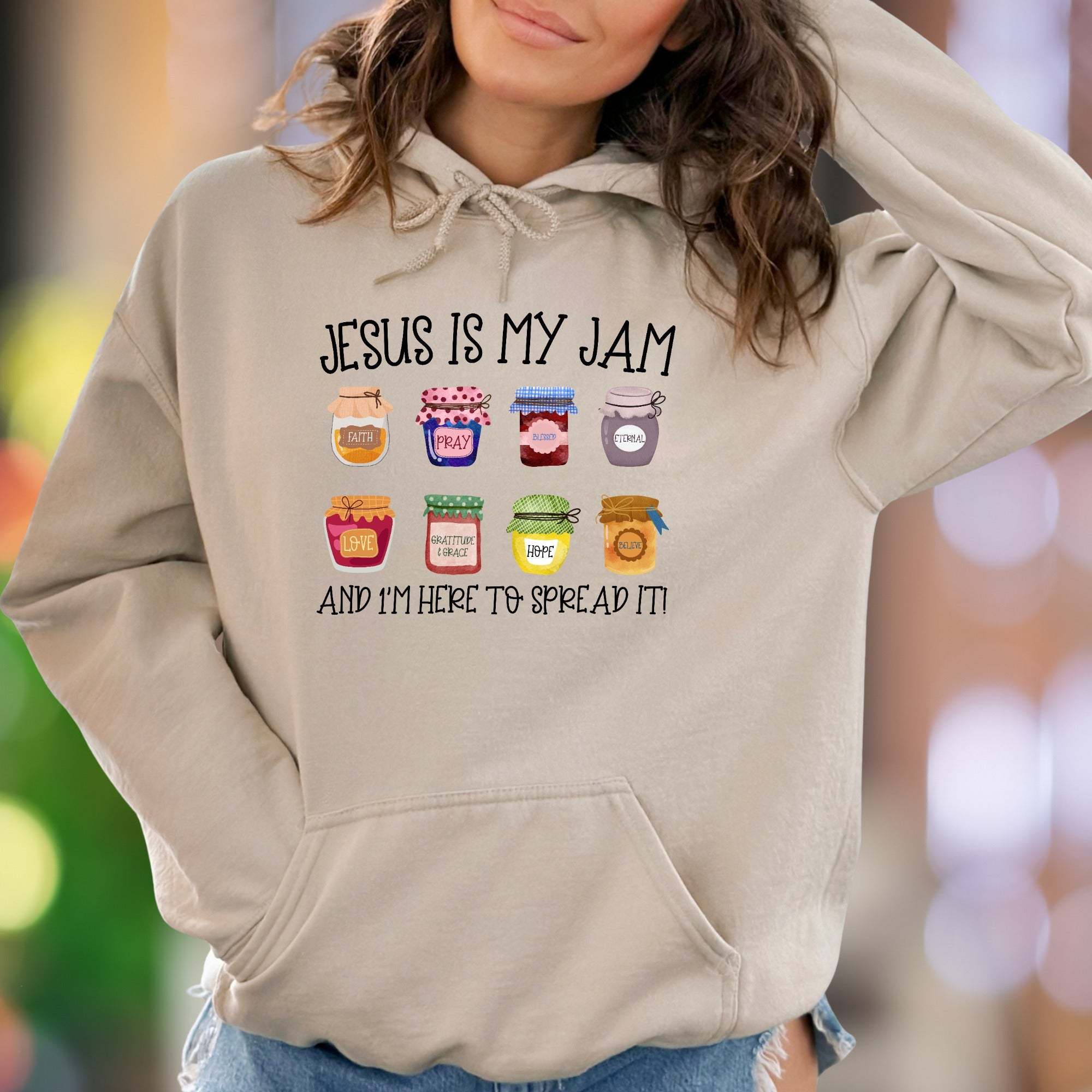 "Jesus Is My Jam" | Faith-Inspired Graphic Unisex Adult Hoodie | Motivational Lifestyle