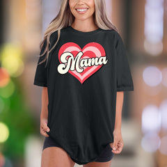 "Mama" | Comfort Colors Unisex Adult T-Shirt | Retro Heart Design