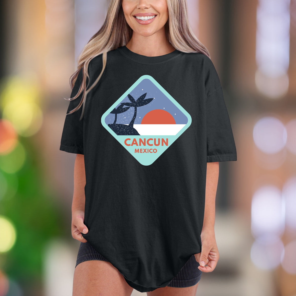 "Cancun Mexico" | Comfort Colors Unisex Adult T-Shirt | Retro Travel Lifestyle