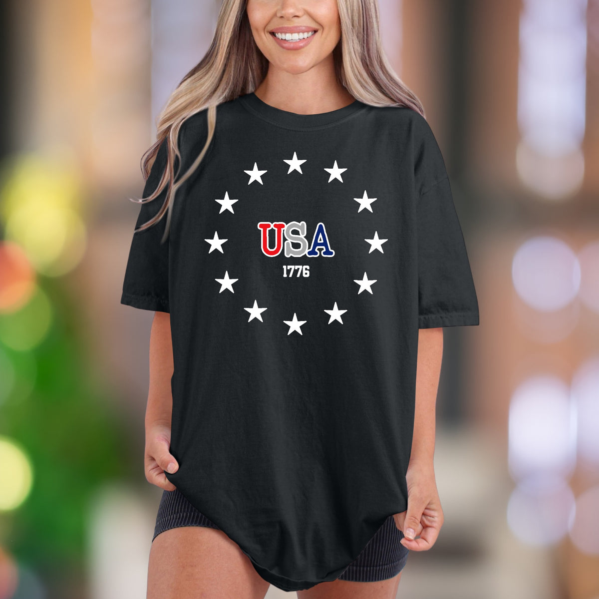 "USA 1776" | Comfort Colors Unisex Adult T-Shirt | Patriotic Vintage Style