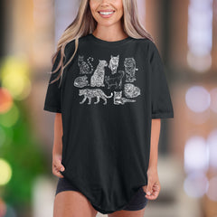 Feline Friends Collage | Comfort Colors Unisex Adult T-Shirt | Vintage Cat Lover Style