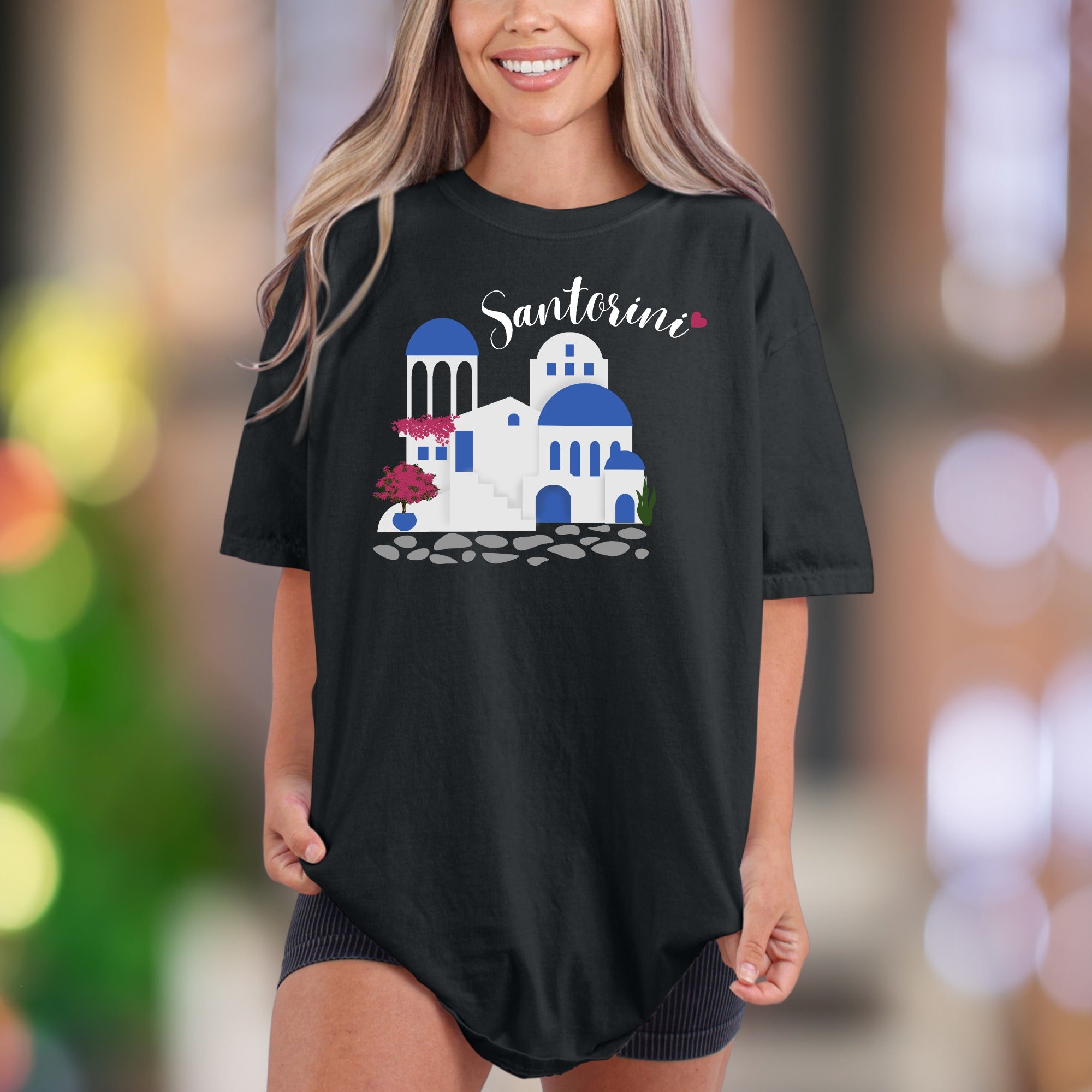 "Santorini" | Comfort Colors Unisex Adult T-Shirt | Travel & Wanderlust Style
