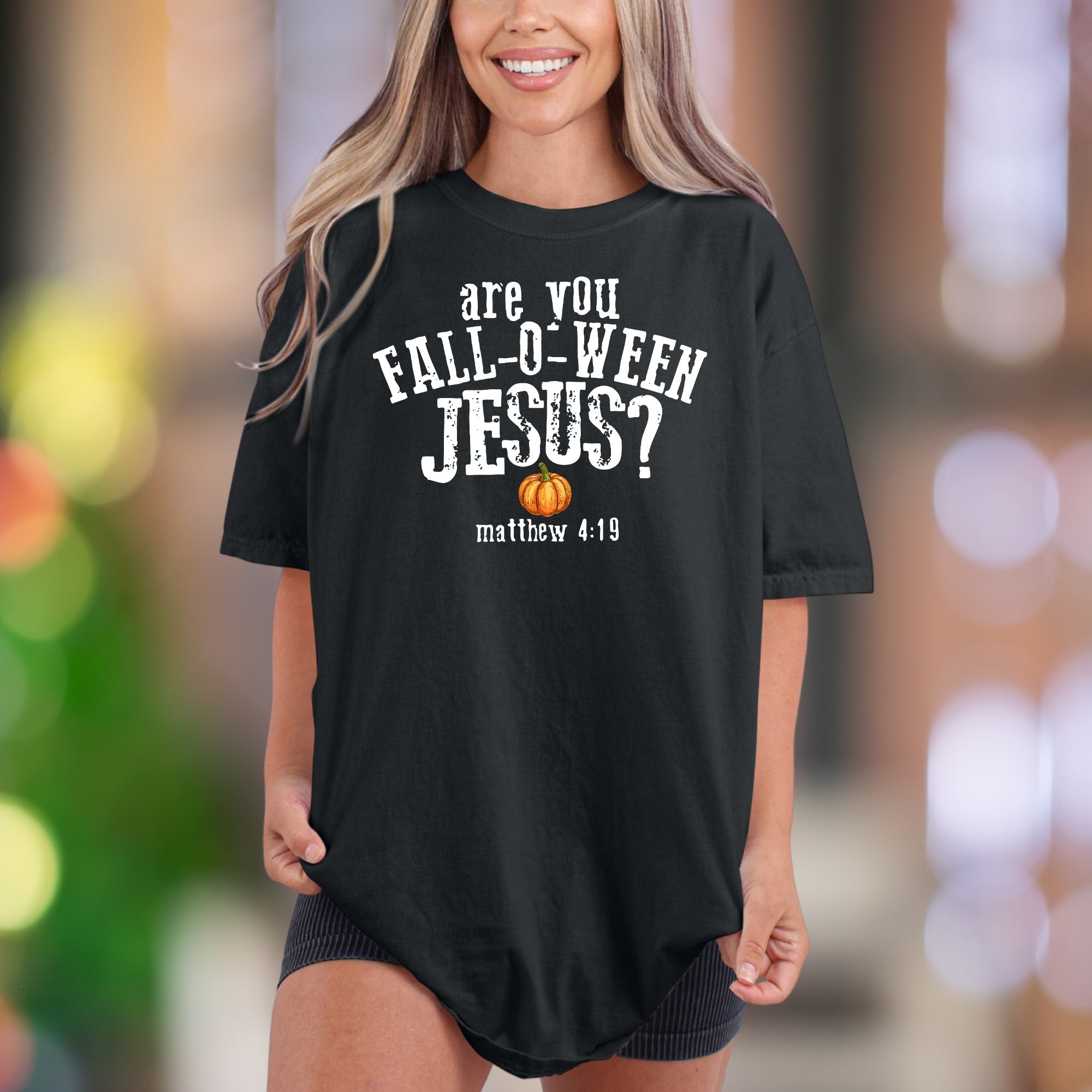 “Are You Fall-O-WEEN Jesus?" | Comfort Colors Unisex Adult T-Shirt | Humorous Fall Faith Tee