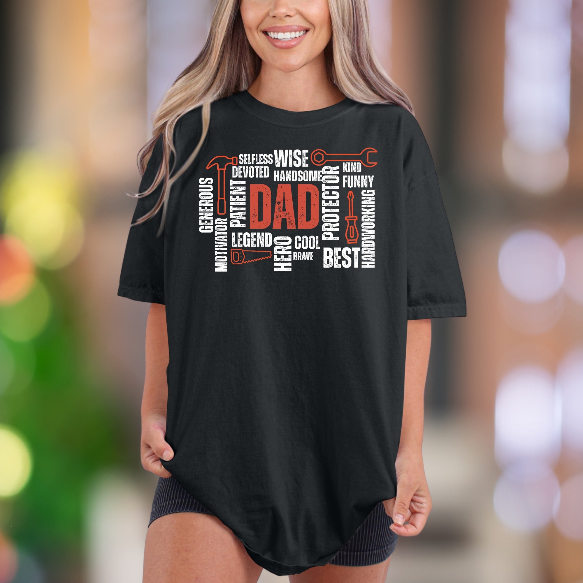 "Dad" Word Cloud | Comfort Colors Unisex Adult T-Shirt | Heartfelt Lifestyle Gift