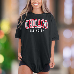 "CHICAGO • ILLINOIS •" | Comfort Colors Unisex Adult T-Shirt | Classic City Style
