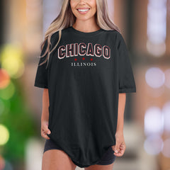 "CHICAGO ILLINOIS" | Comfort Colors Unisex Adult T-Shirt | City Pride Style