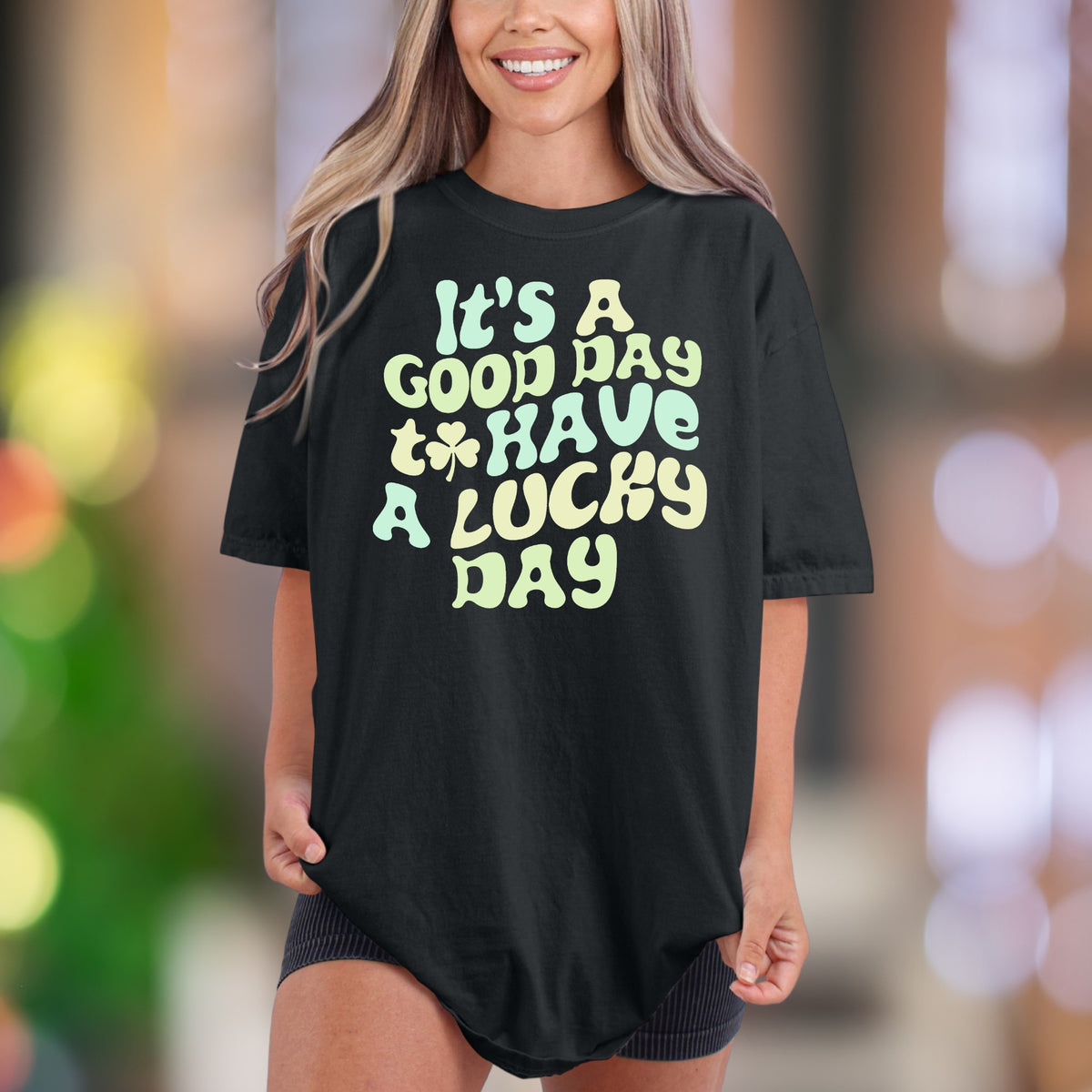 "It's A Good Day To Have A Lucky Day" | Comfort Colors Unisex Adult T-Shirt | Retro Lucky Day Tee