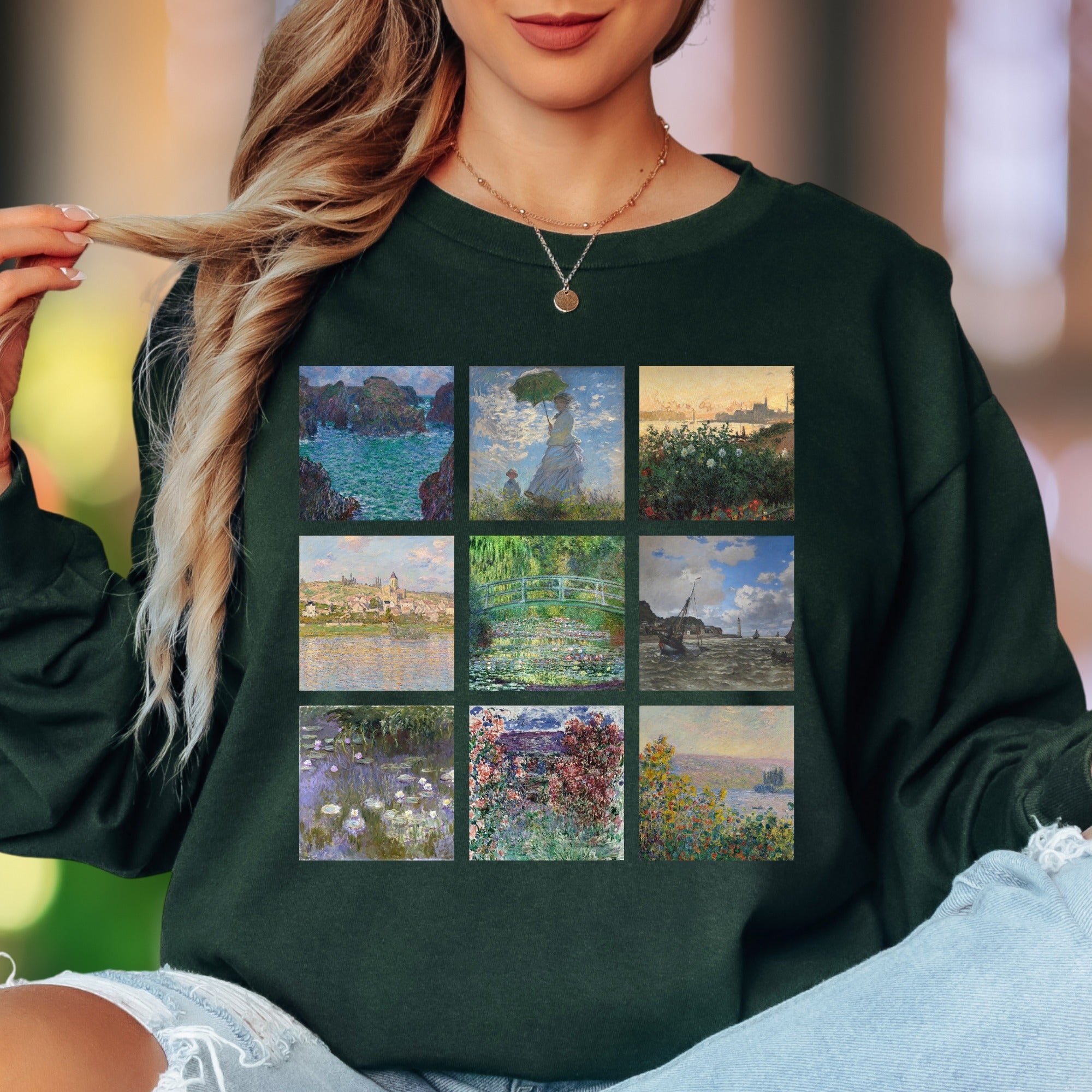 Impressionist Art Collection | Classic Painting Unisex Adult Long Sleeve T-Shirt | Artistic Expression