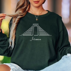 "Mexico" | Minimal One Line Art Unisex Adult Long Sleeve T-Shirt | Travel & Culture Lifestyle