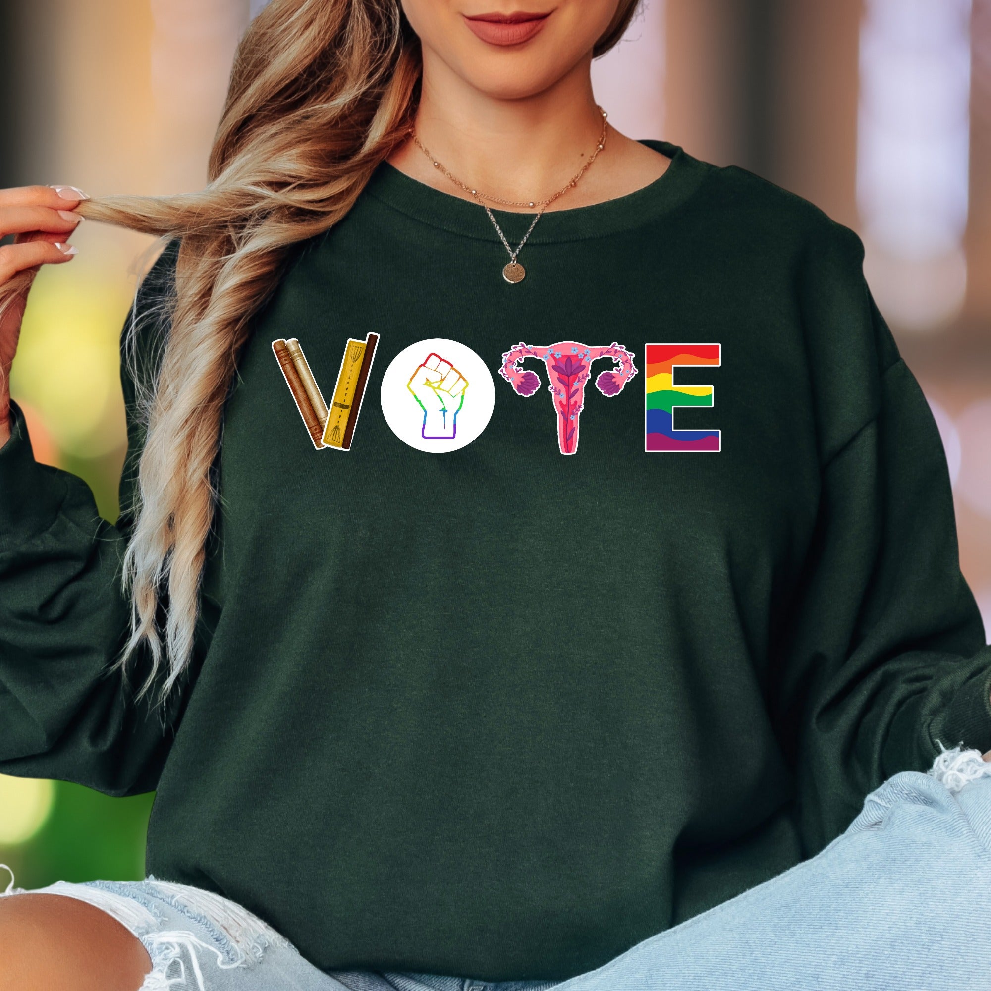 "VOTE" | Bold Activism Unisex Adult Long Sleeve T-Shirt | Empowered Lifestyle