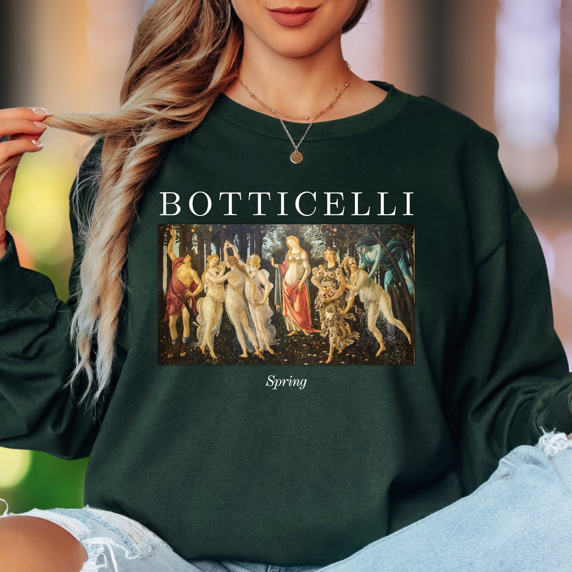 "BOTTICELLI Spring" | Renaissance Art Unisex Adult Long Sleeve T-Shirt | Artistic Expression
