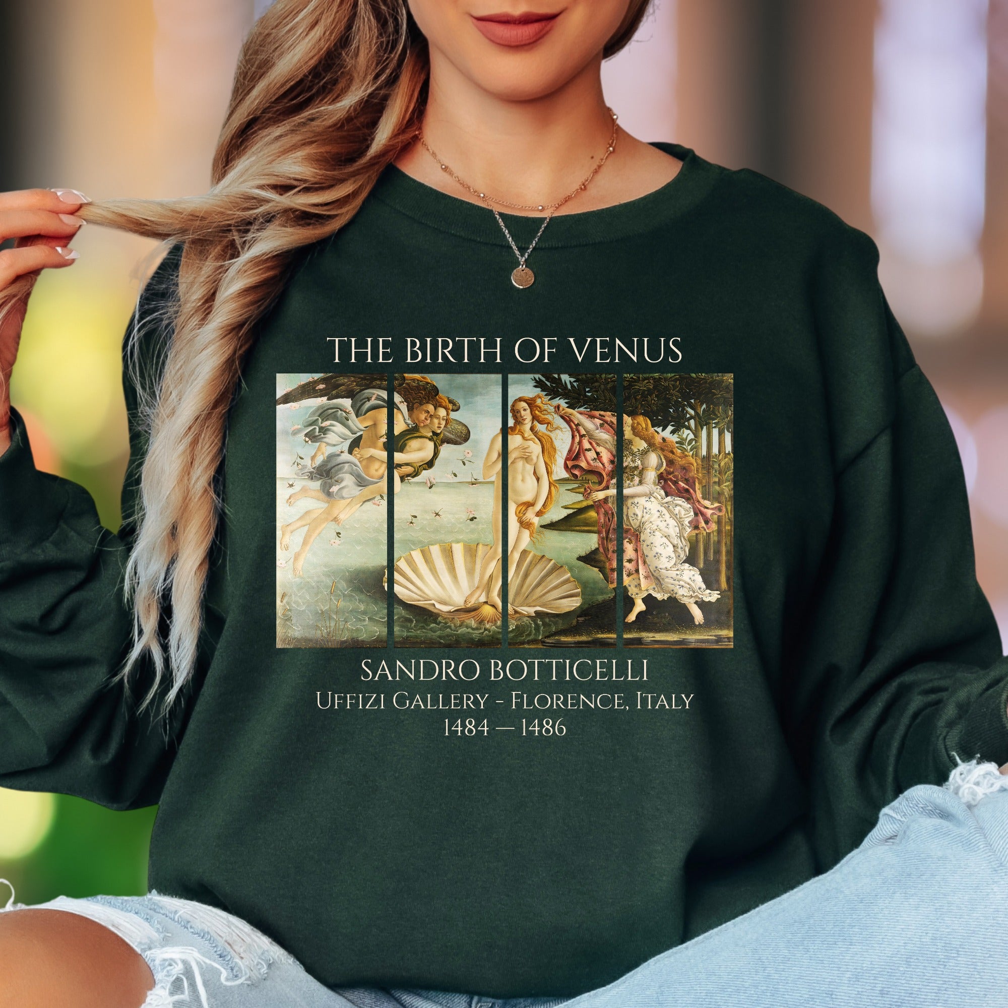 "THE BIRTH OF VENUS" | Renaissance Art Unisex Adult Long Sleeve T-Shirt | Classic Art Lover
