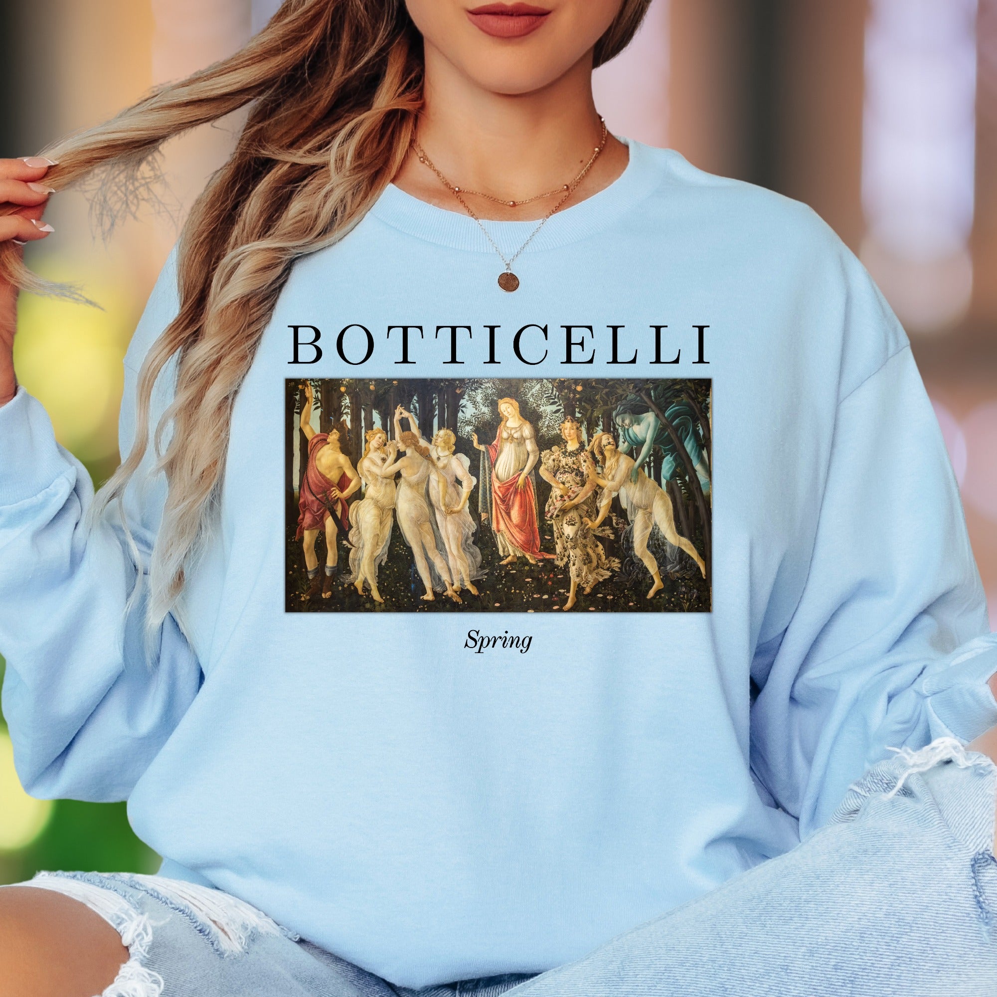 "BOTTICELLI Spring" | Renaissance Art Unisex Adult Long Sleeve T-Shirt | Artistic Expression