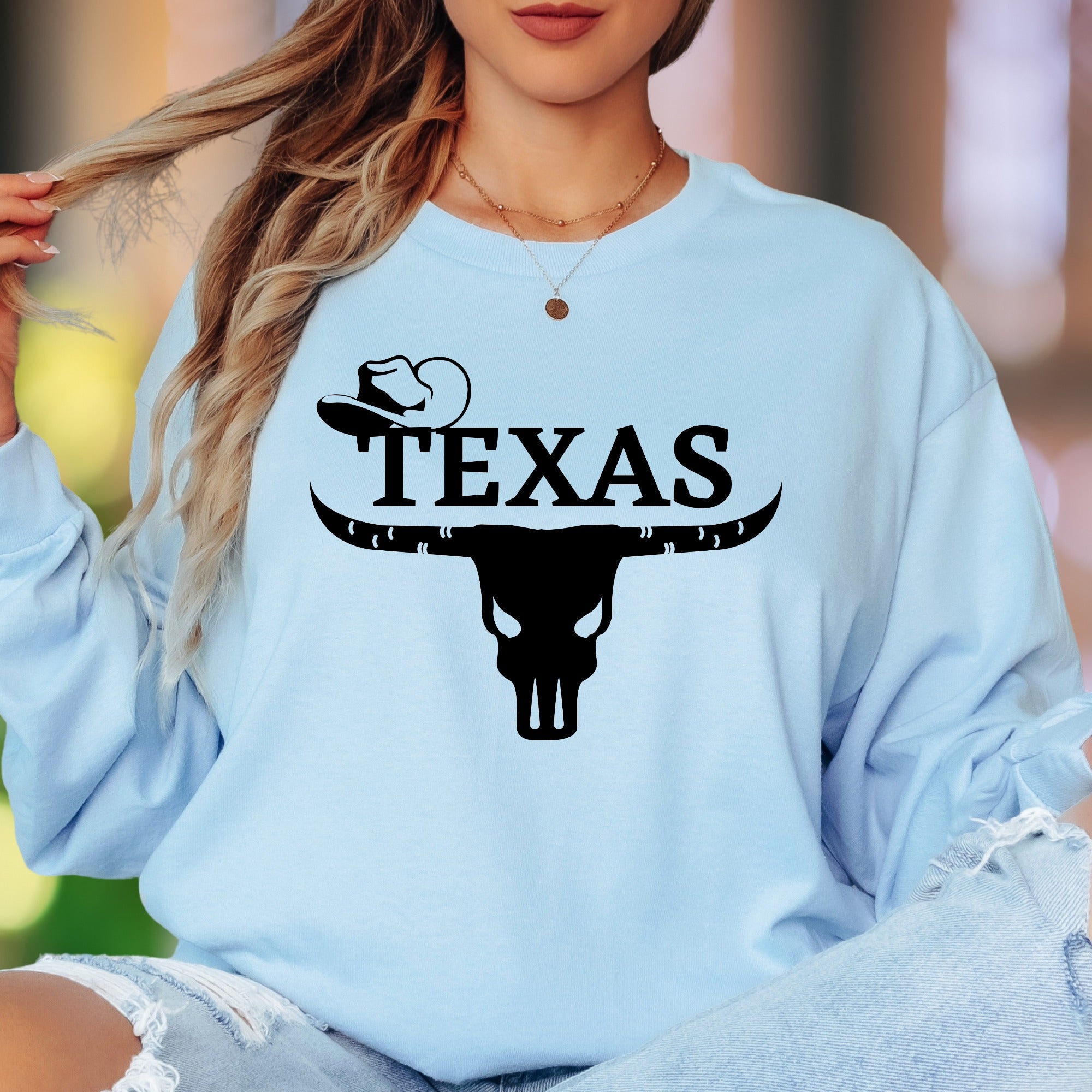 "TEXAS" | Western Graphic Unisex Adult Long Sleeve T-Shirt | Lone Star Lifestyle